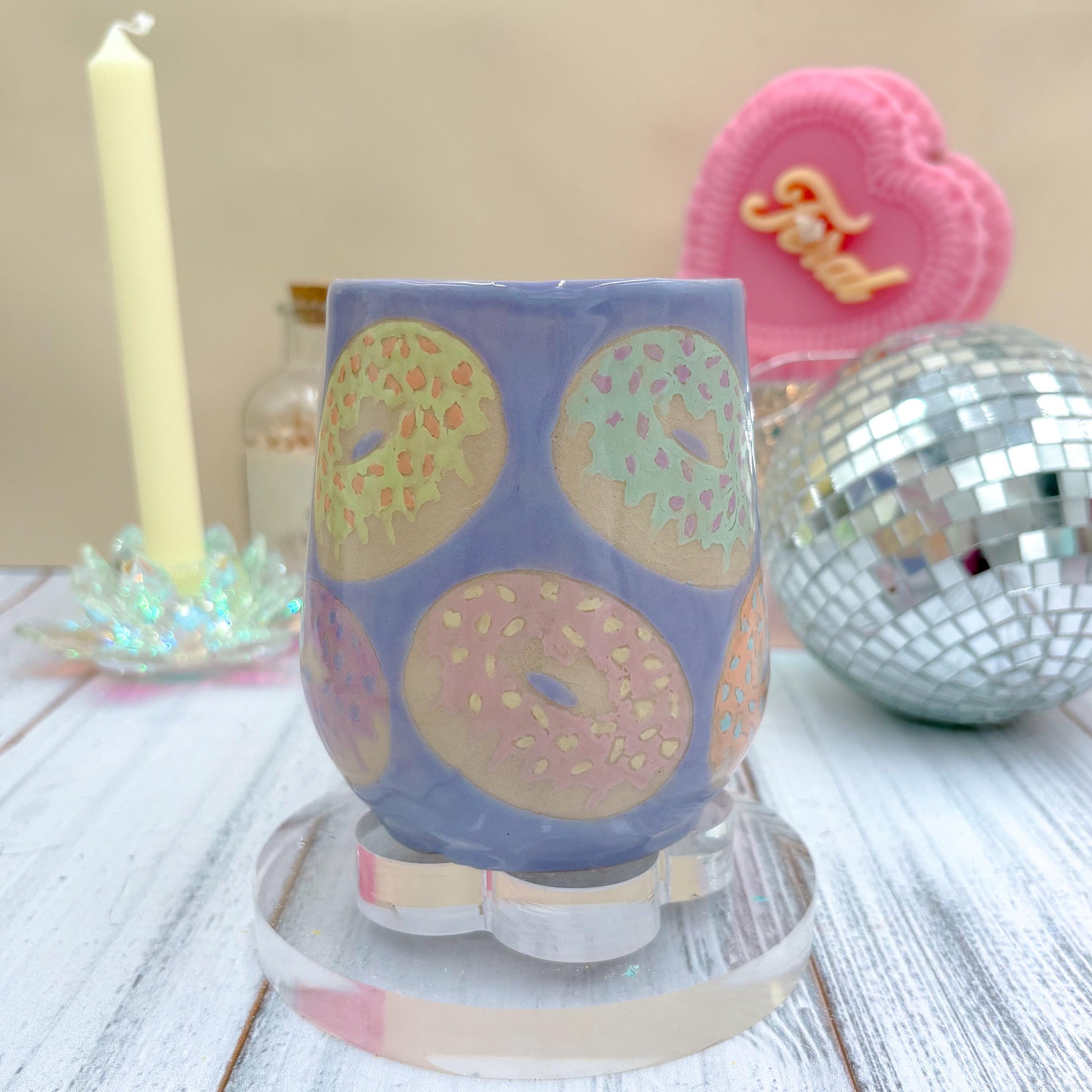 Lavender Donut Ceramic Mug