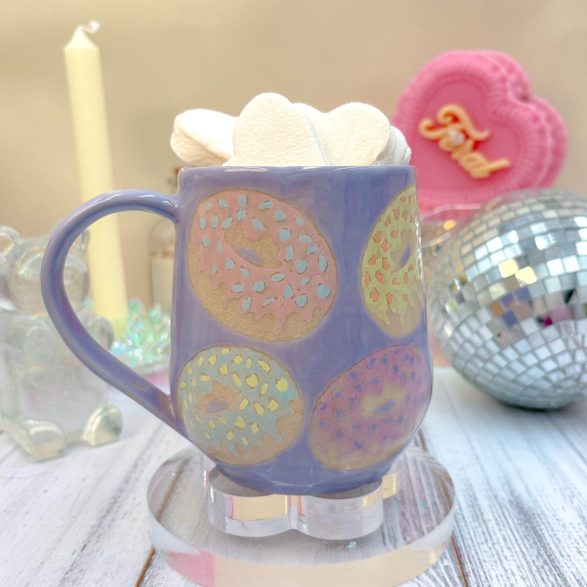 Lavender Donut Ceramic Mug