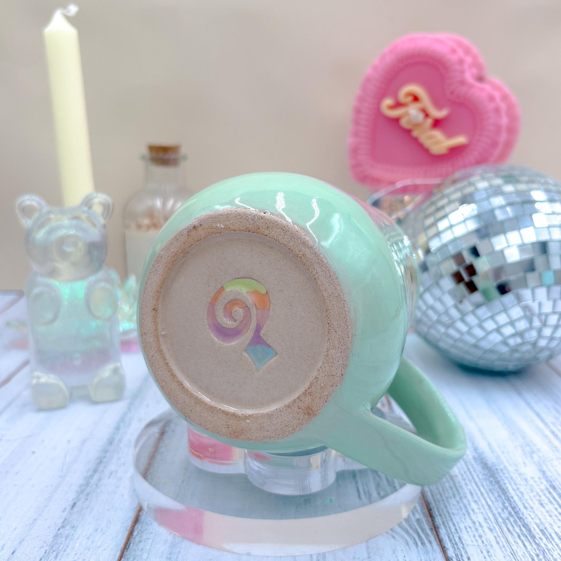 Aqua Gummy Bear Ceramic Mug