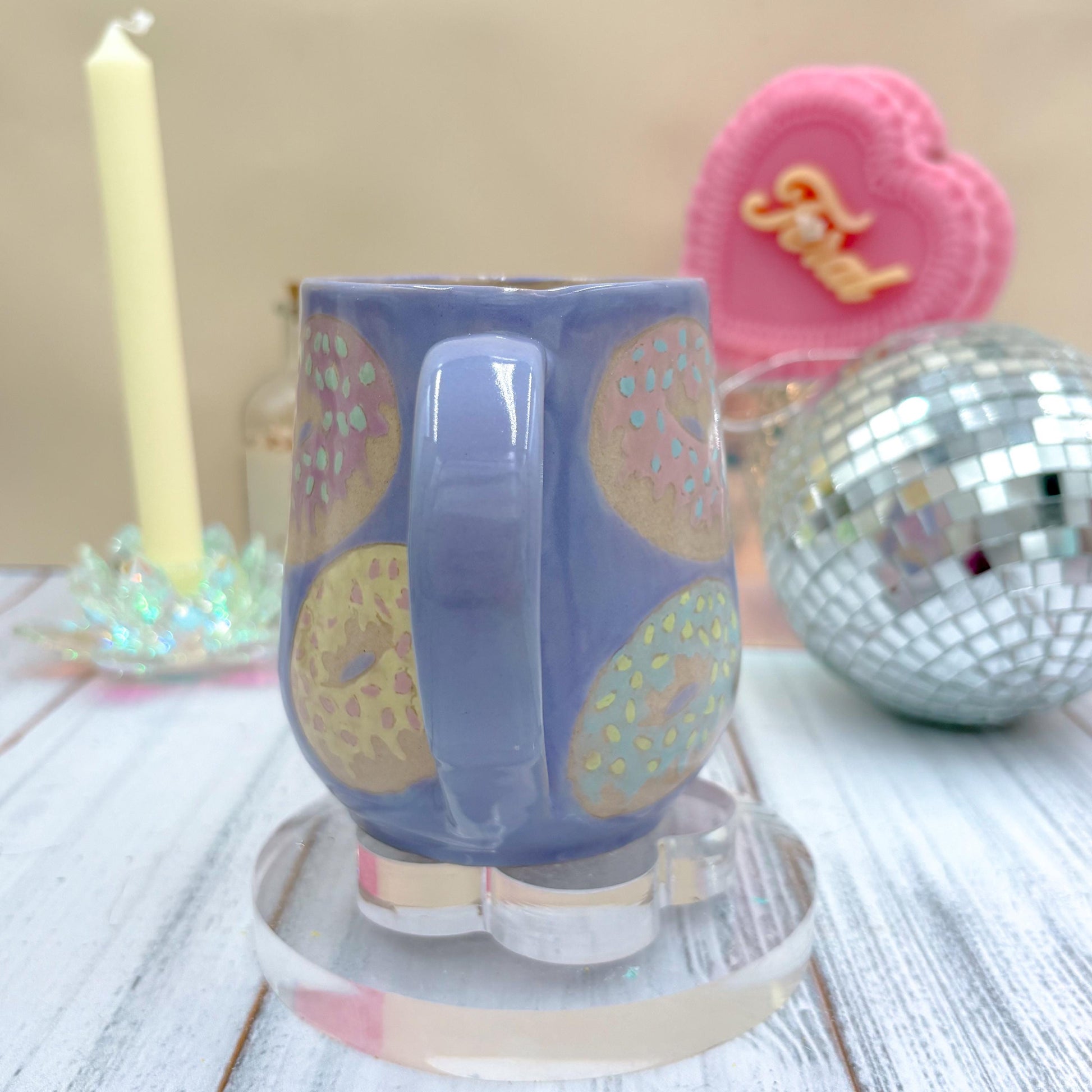 Lavender Donut Ceramic Mug