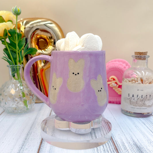 Purple Bunny Spring Ceramic Mug