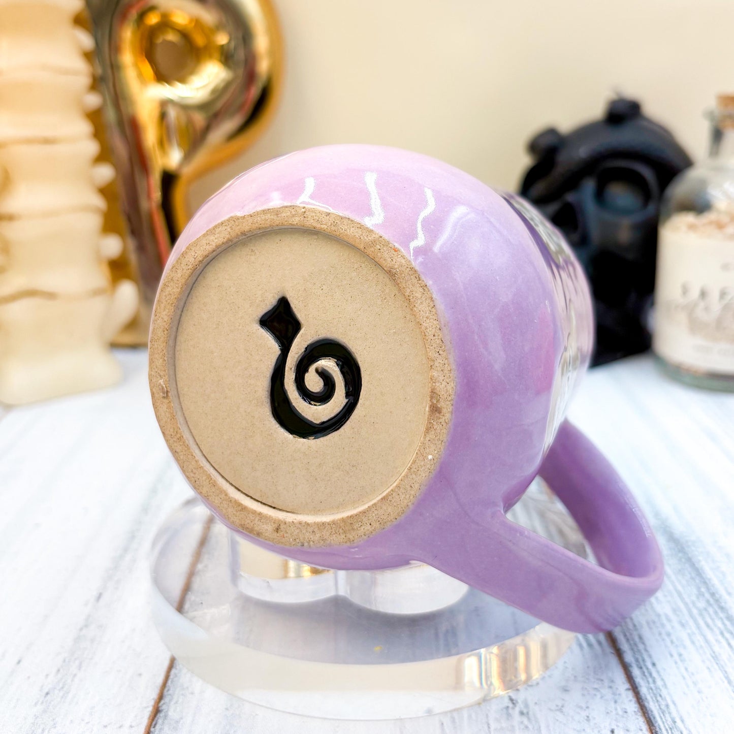 Purple Seleton Bunny Spring Ceramic Mug