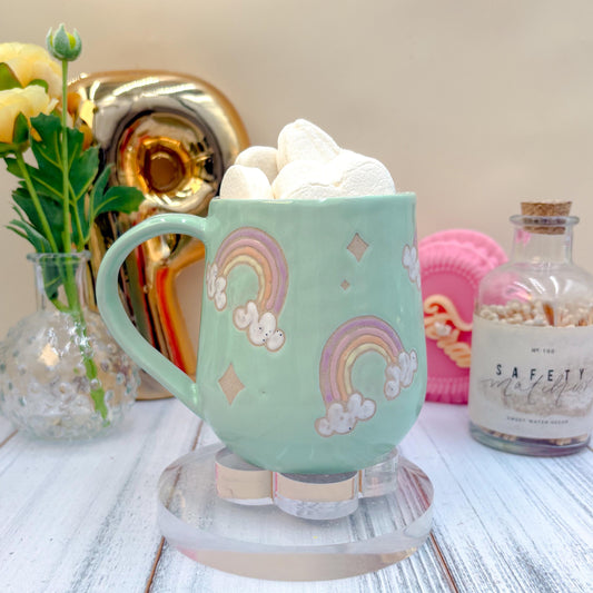 Aqua Rainbow 16 Ounce Ceramic Mug