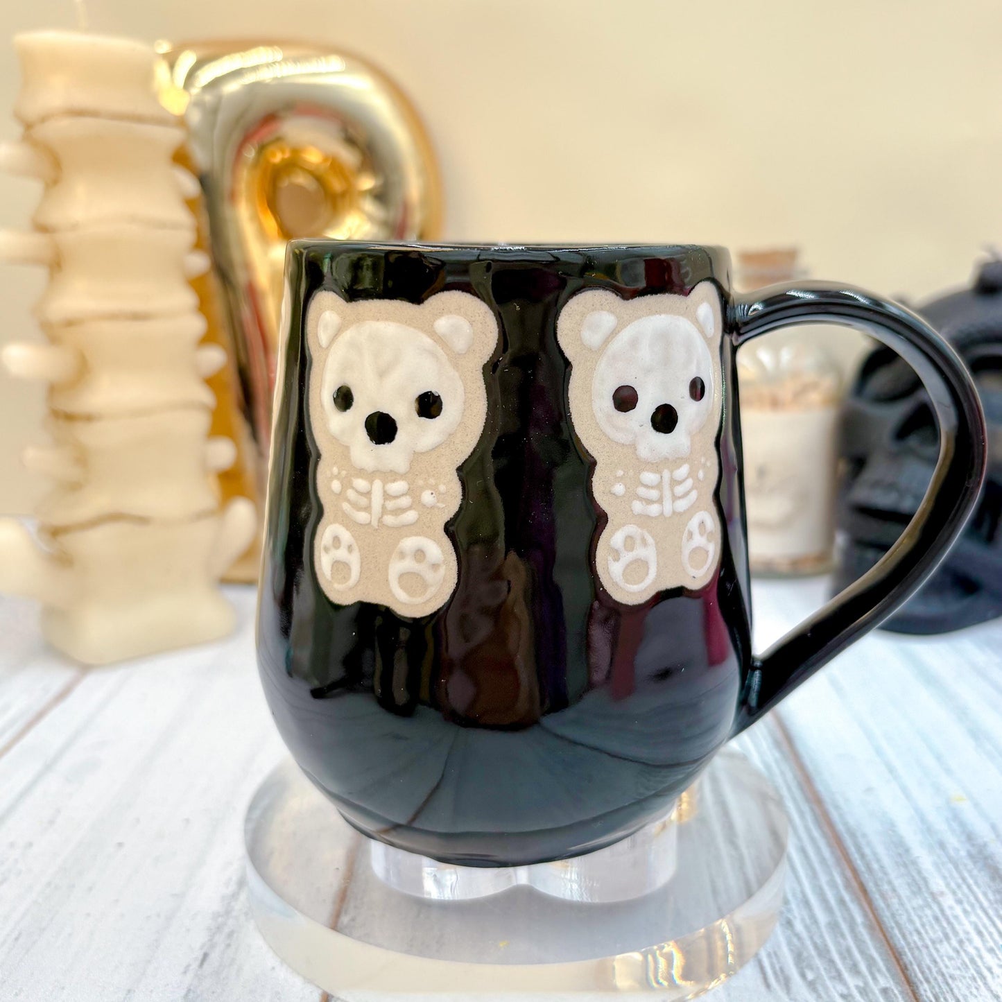 Black Gummy Bear Ceramic Mug