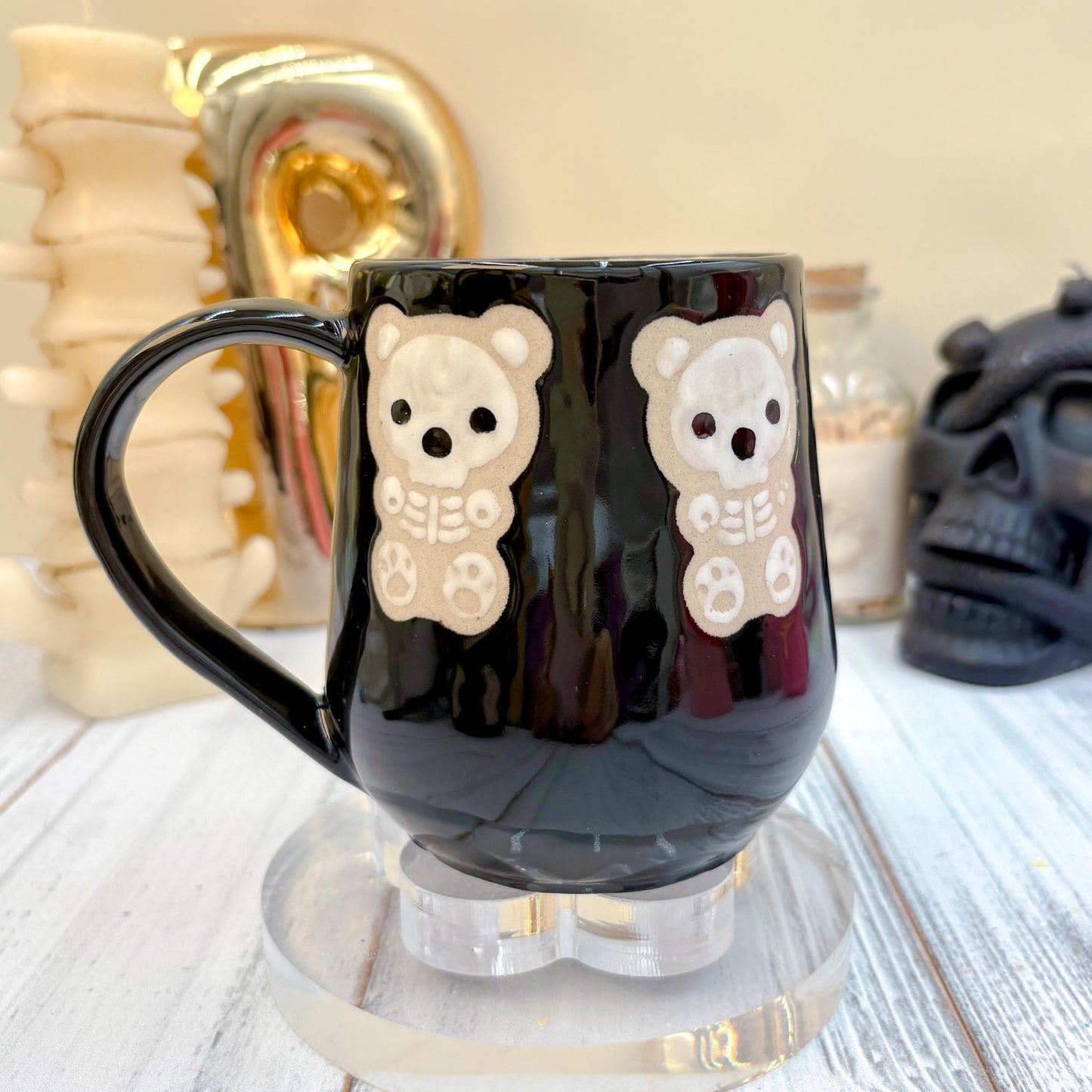 Black Gummy Bear Ceramic Mug