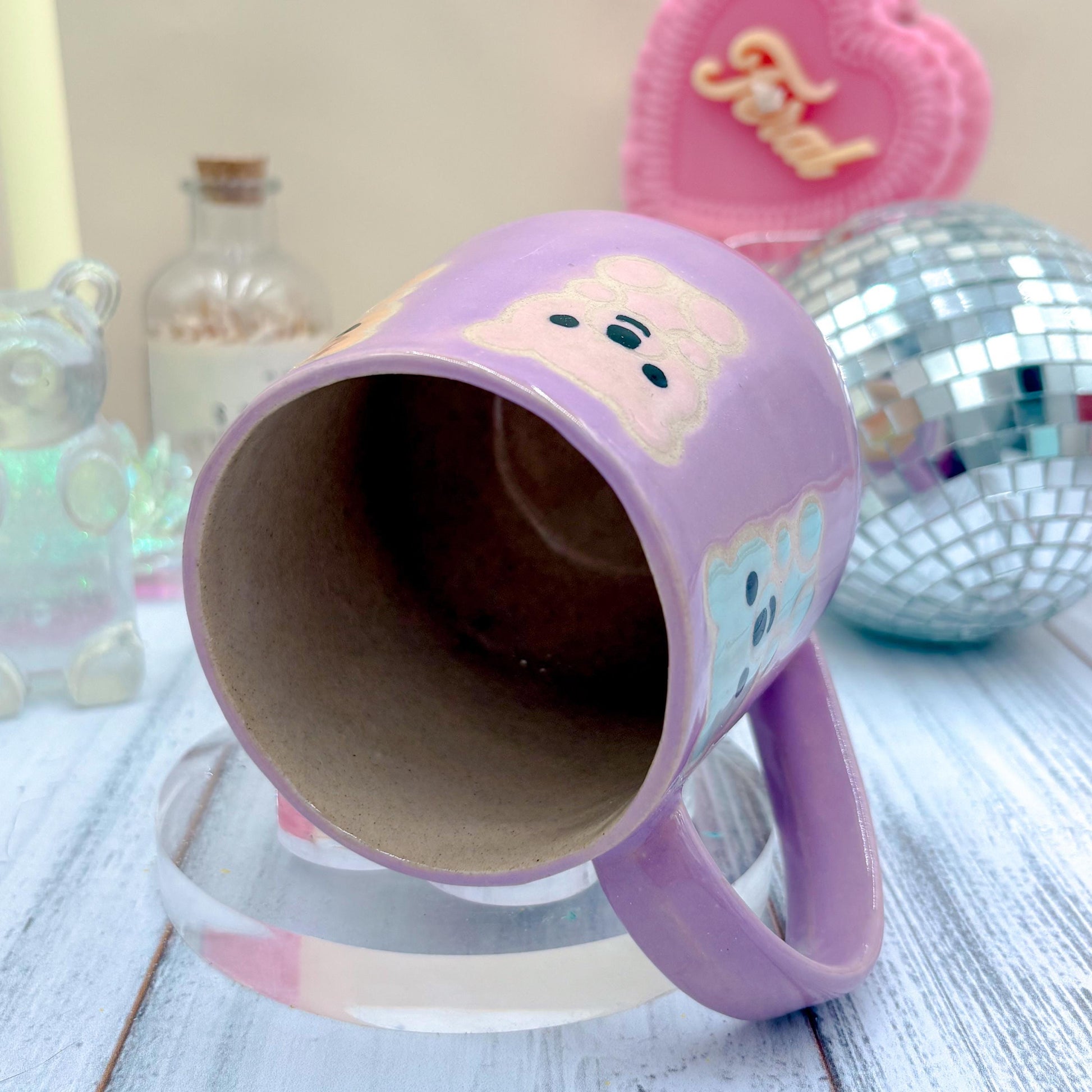 Purple Gummy Bear Ceramic Mug