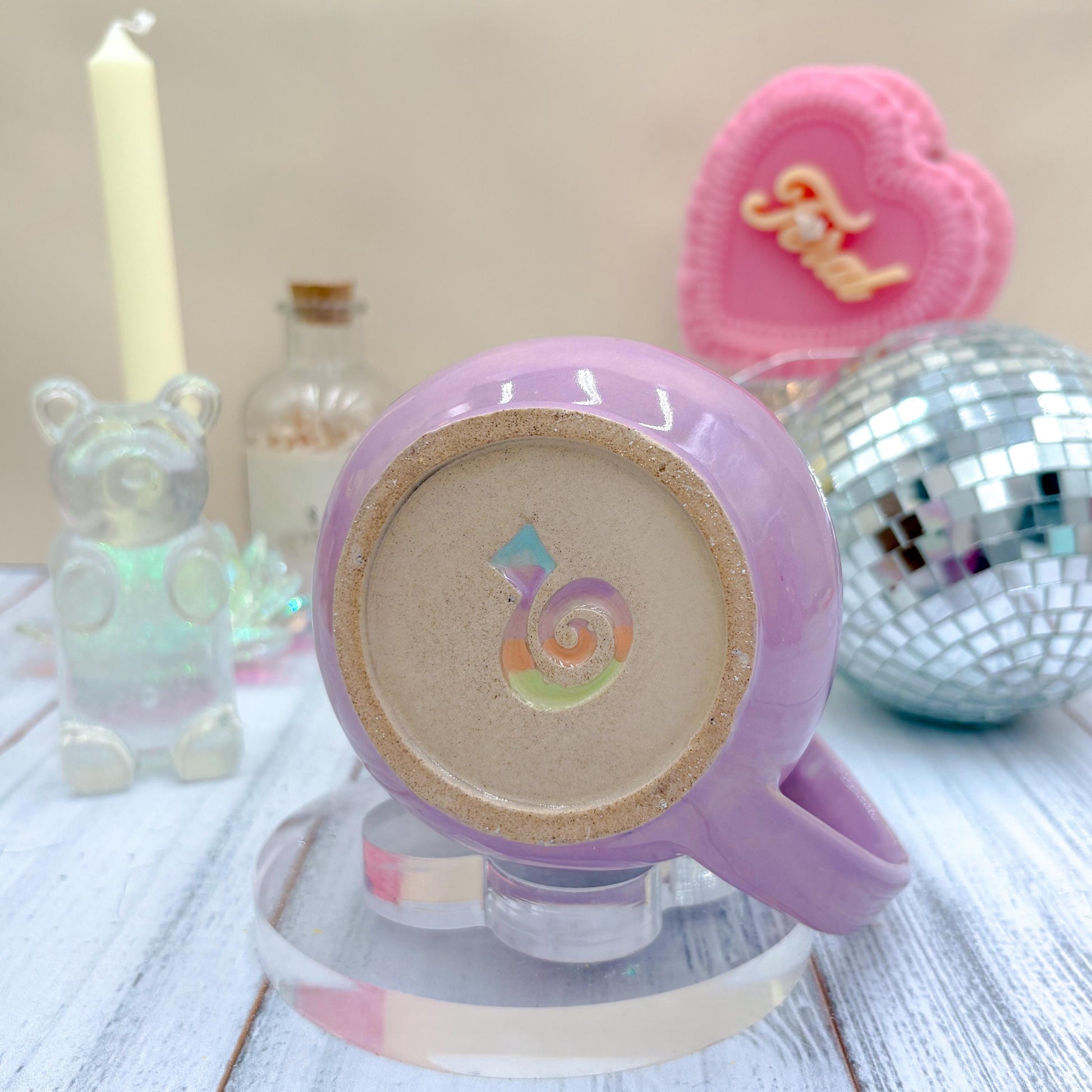 Purple Gummy Bear Ceramic Mug