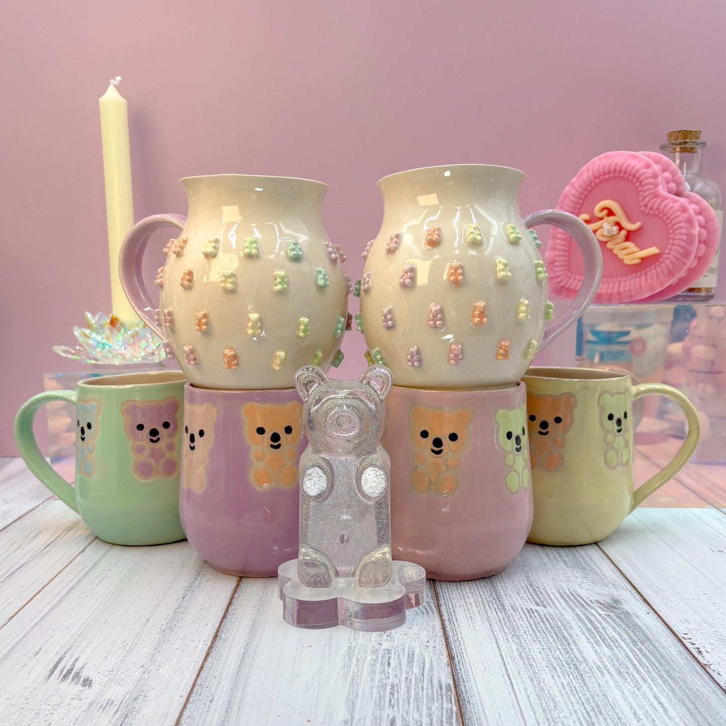 Purple Gummy Bear Ceramic Mug