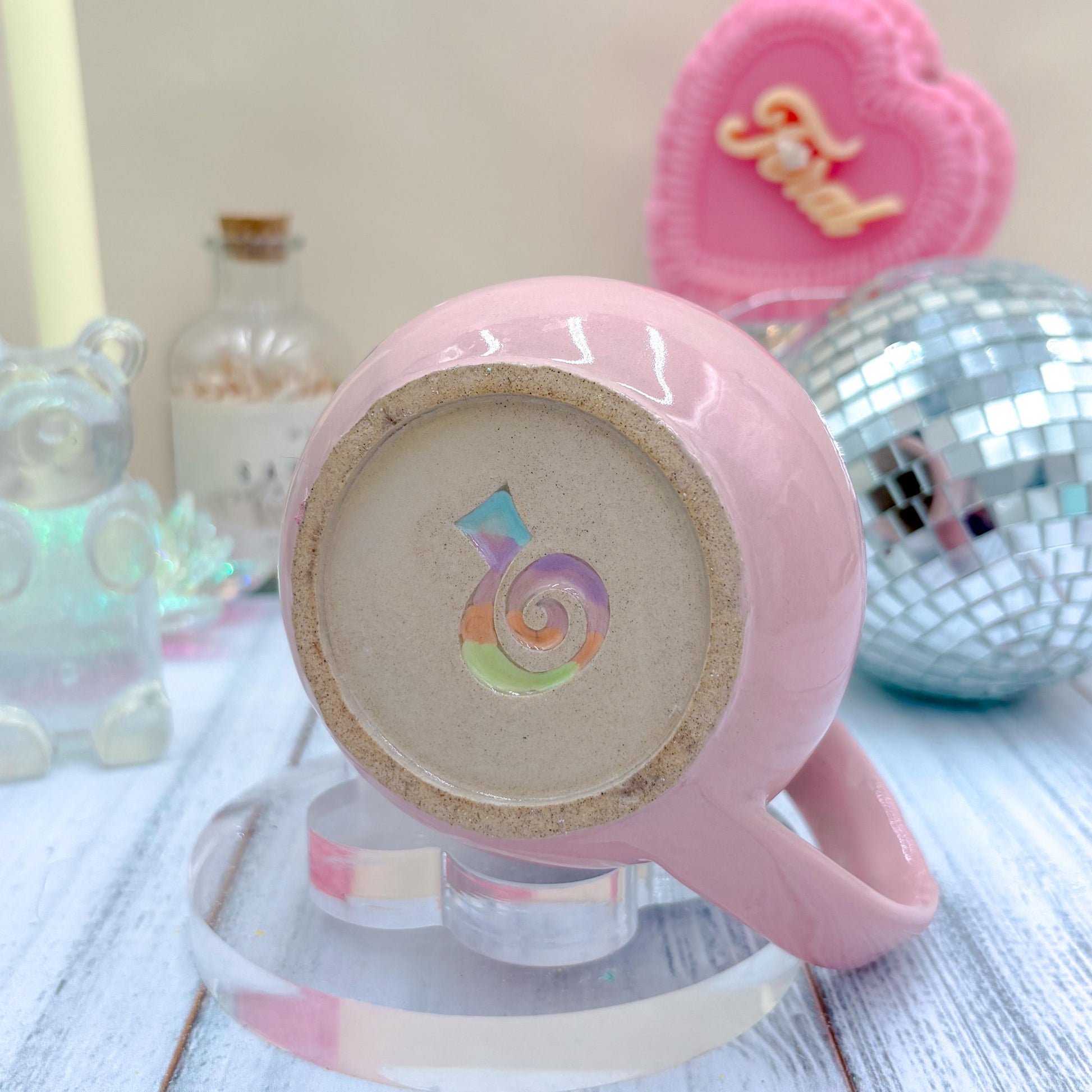 Pink Gummy Bear Ceramic Mug