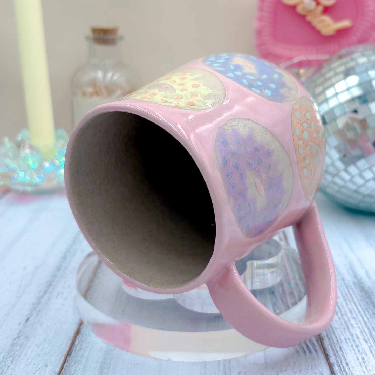 Pink Donut Ceramic Mug
