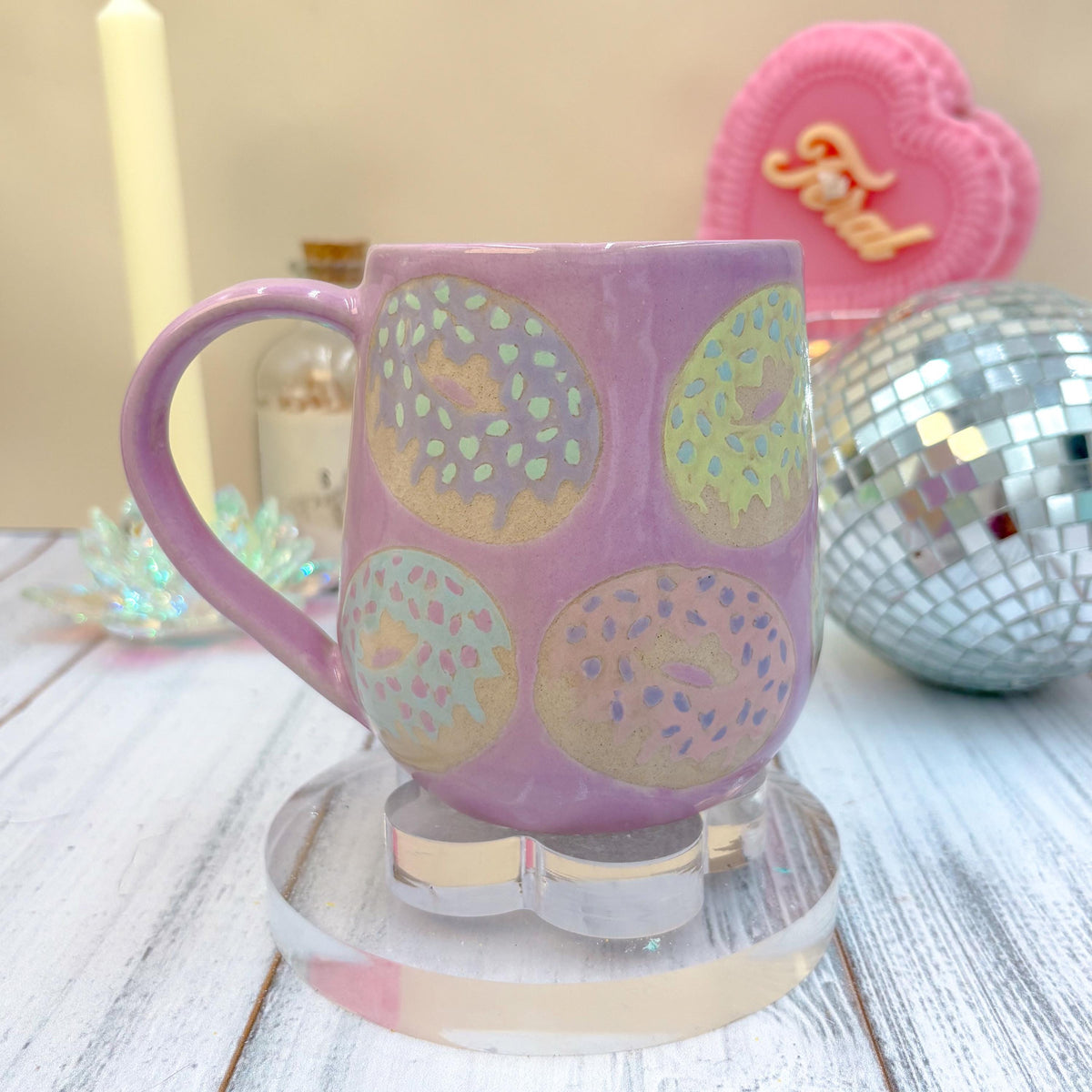 Purple Donut Ceramic Mug