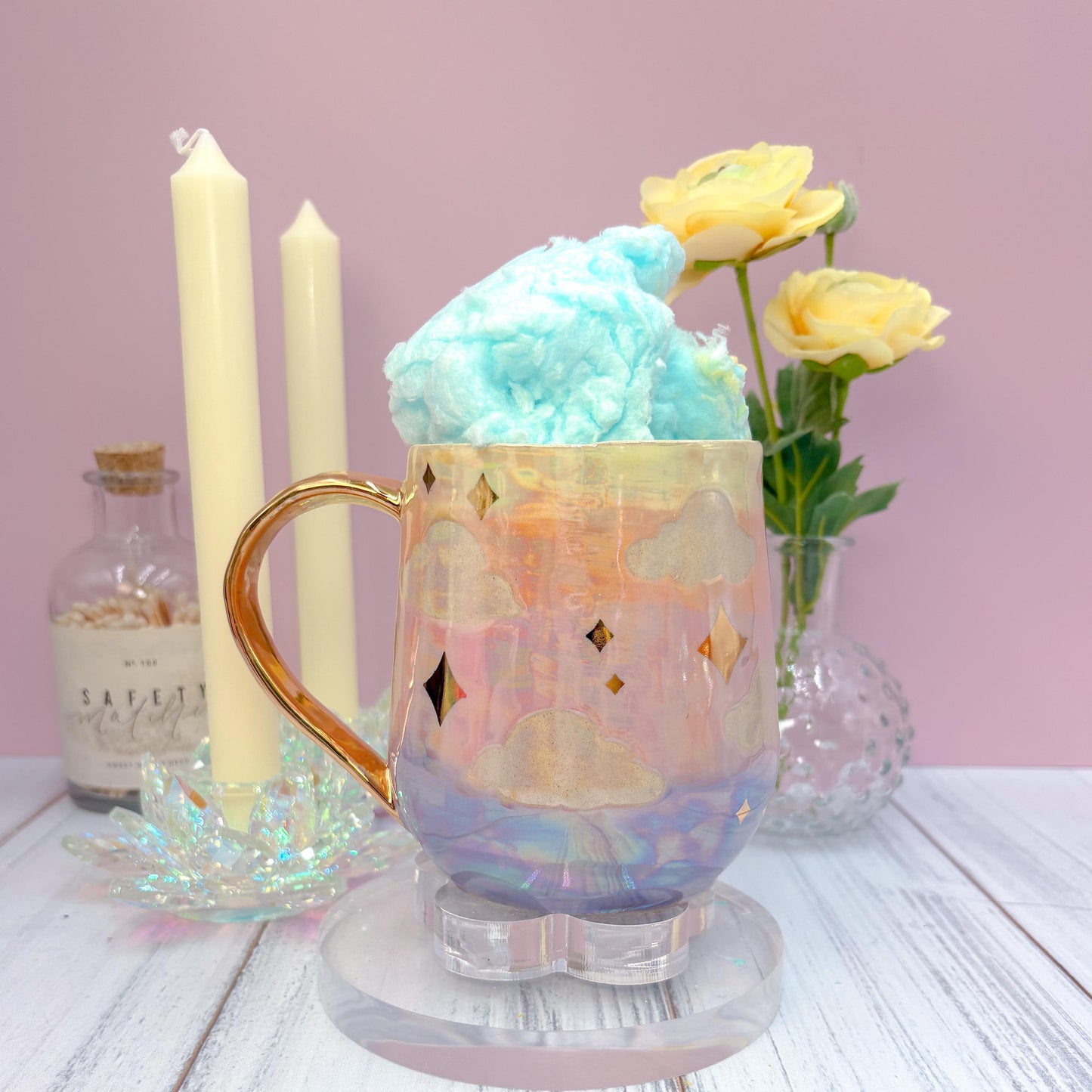Gold Rainbow Sunset Ceramic Mug