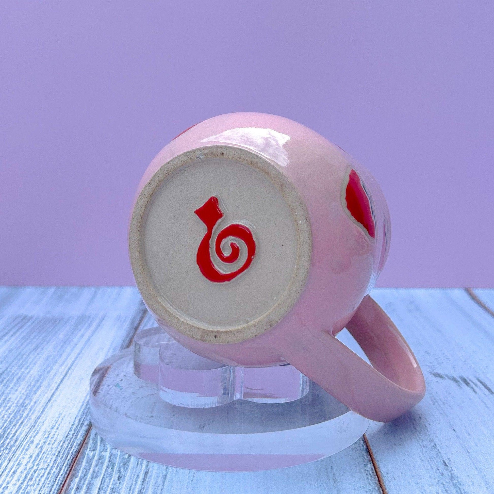 Pink Strawberry Ceramic Mug