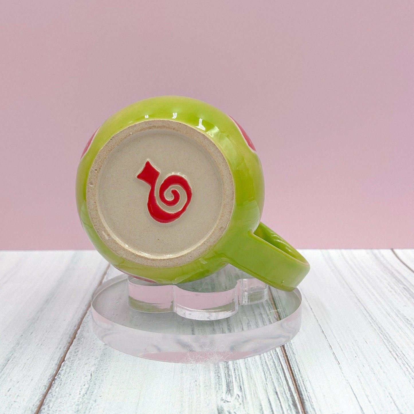 Green Gold Strawberry Ceramic Mug
