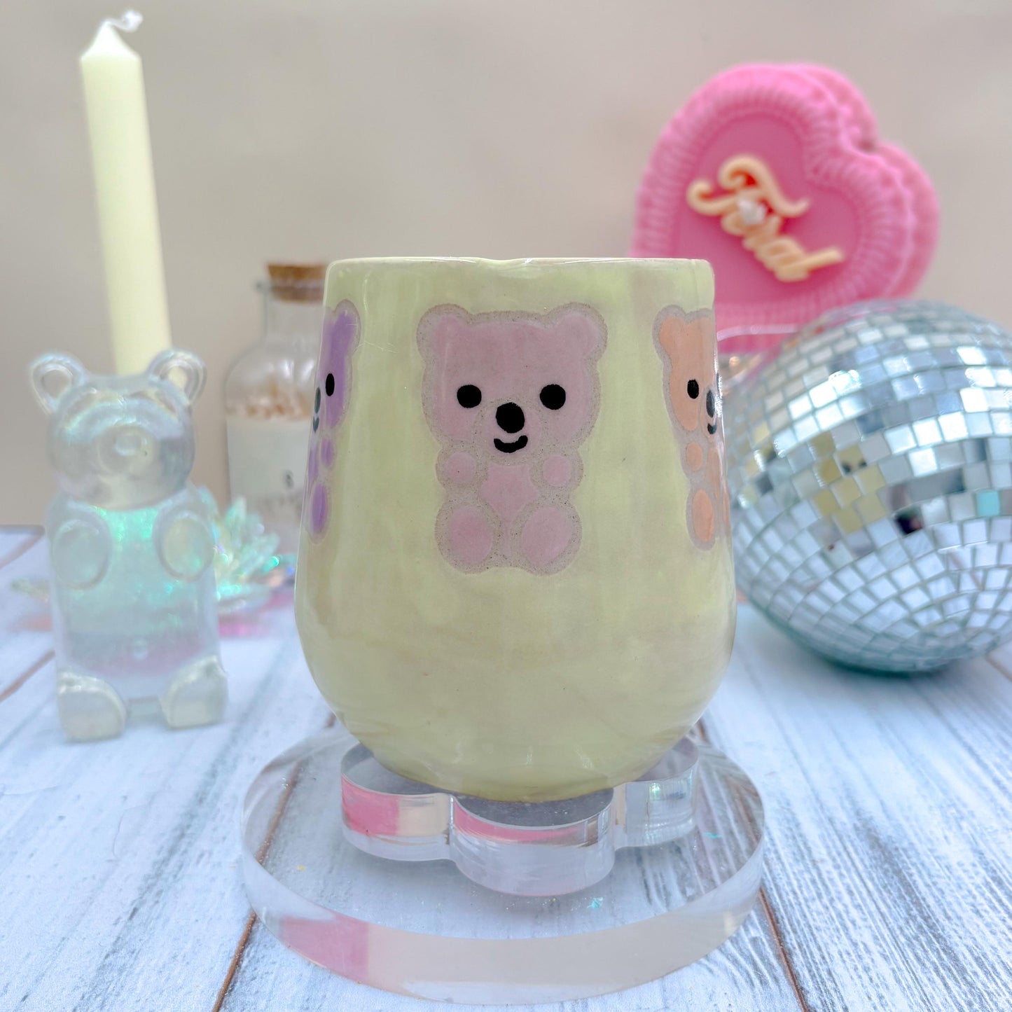 Yellow Gummy Bear Ceramic Mug