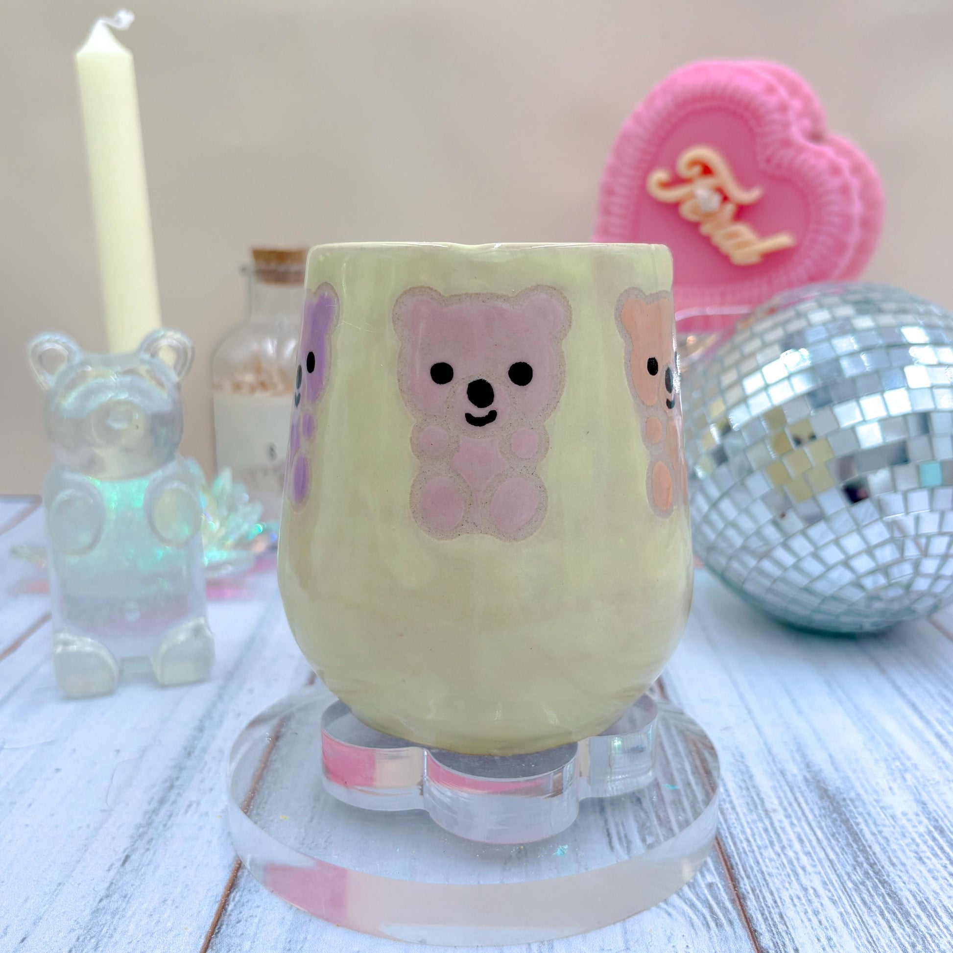 Yellow Gummy Bear Ceramic Mug