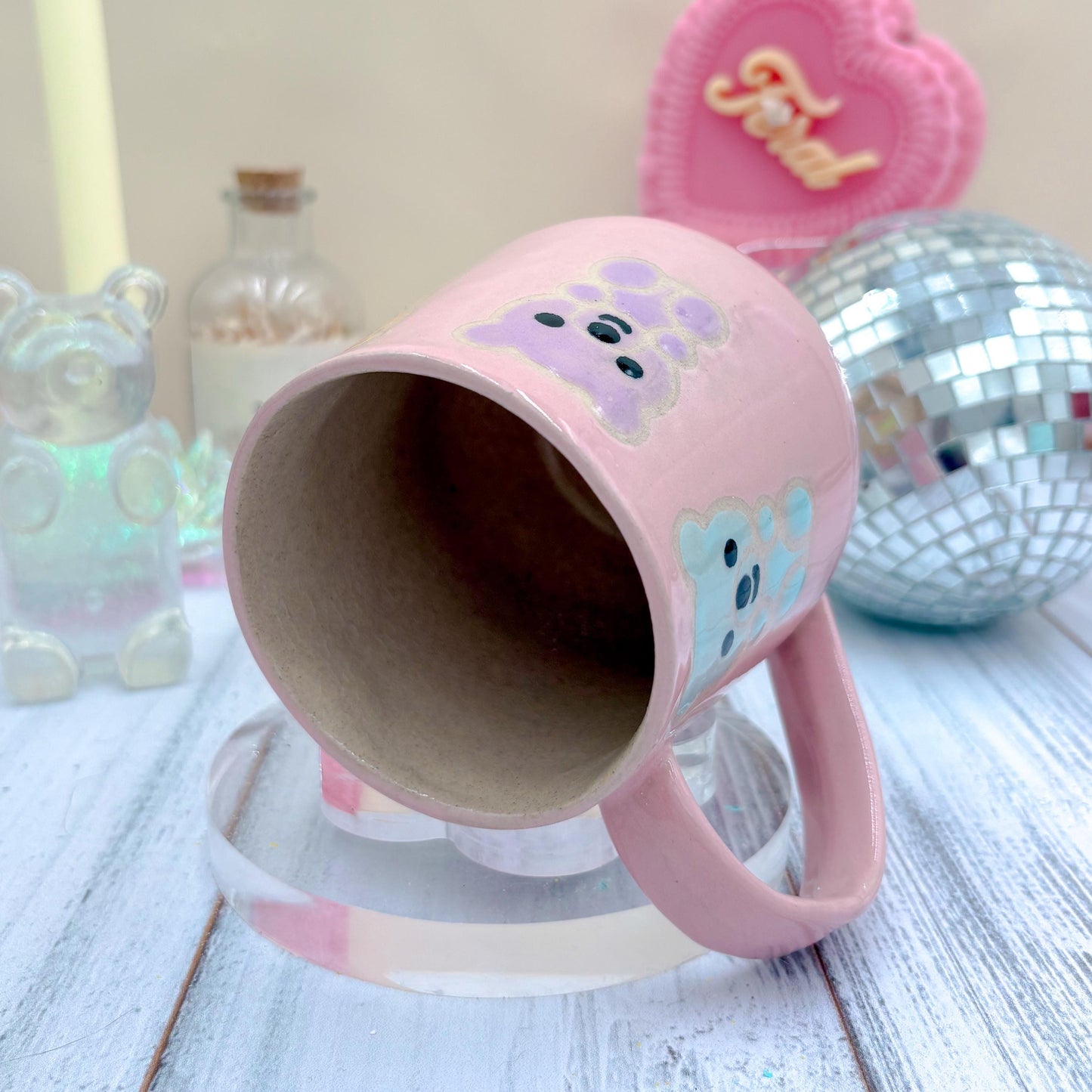 Pink Gummy Bear Ceramic Mug