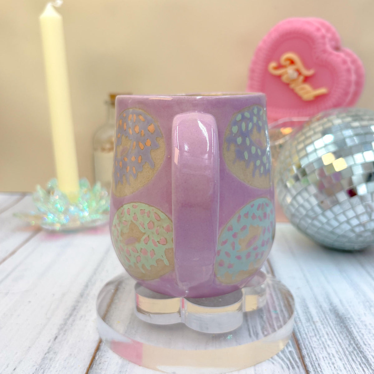 Purple Donut Ceramic Mug