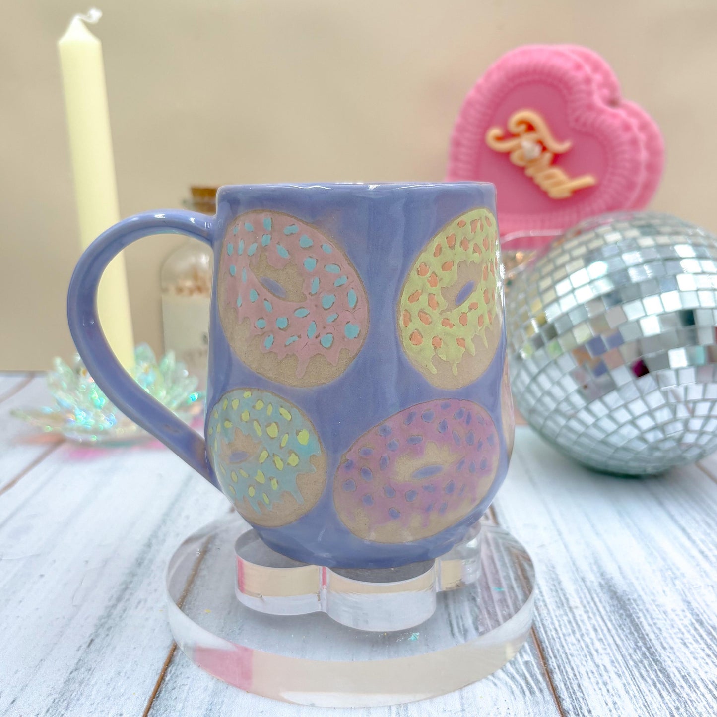 Lavender Donut Ceramic Mug
