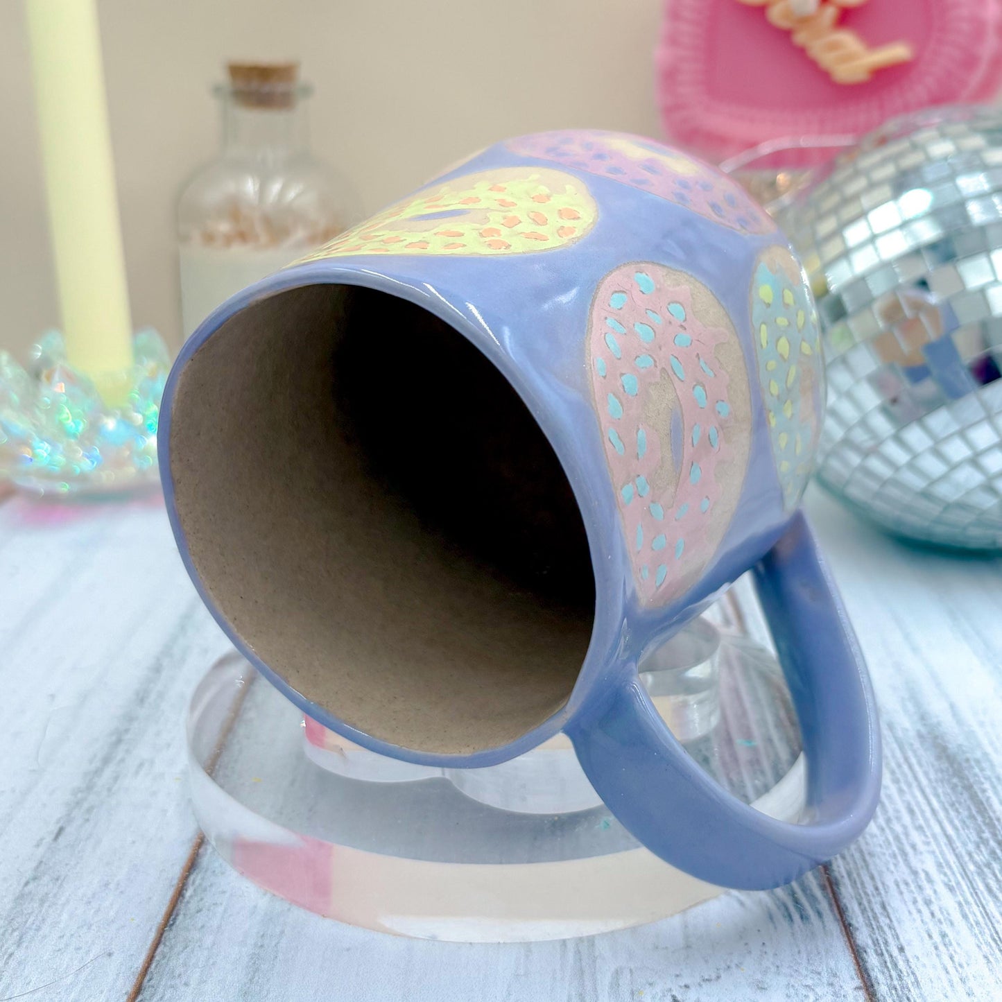 Lavender Donut Ceramic Mug
