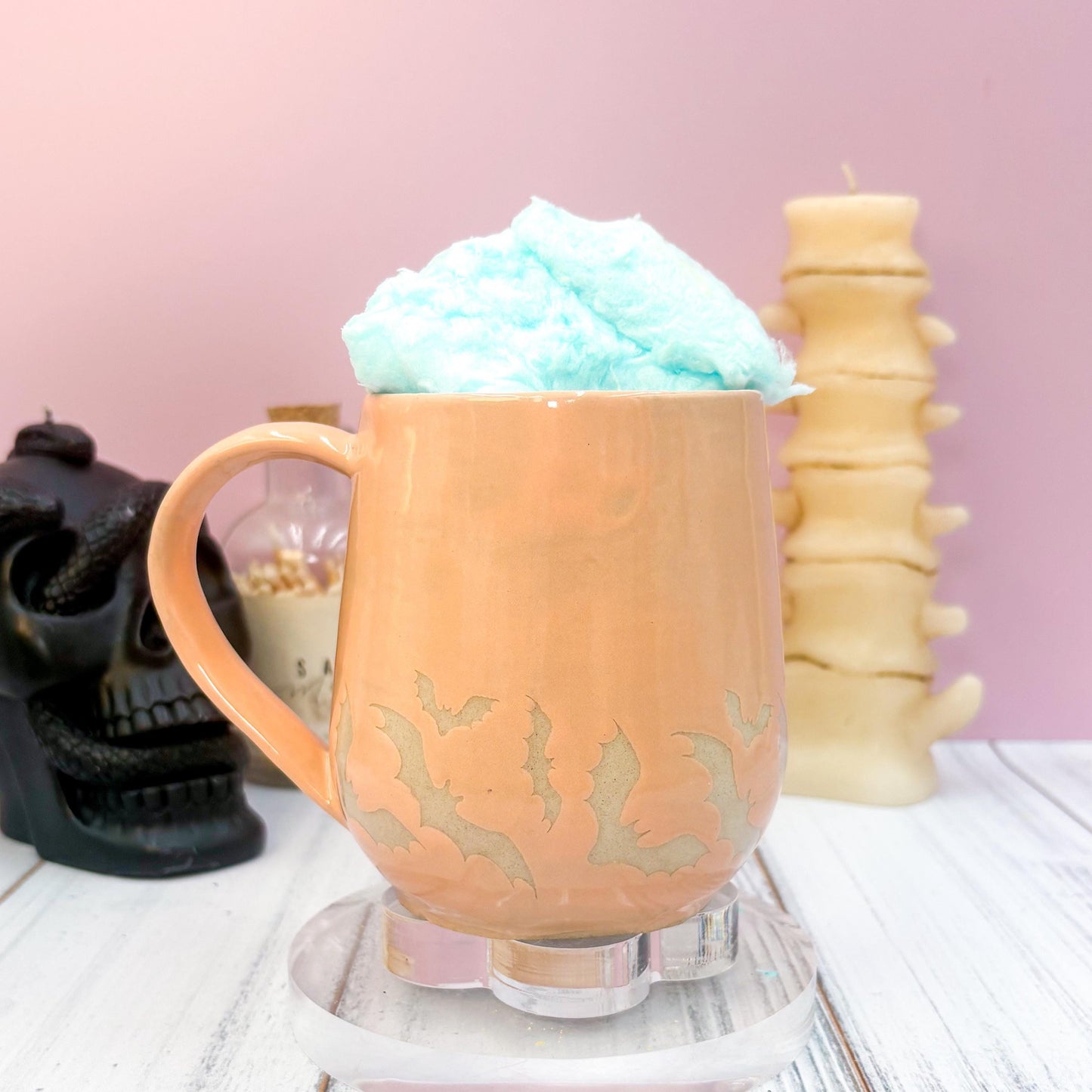 Peach Bat Ceramic Mug