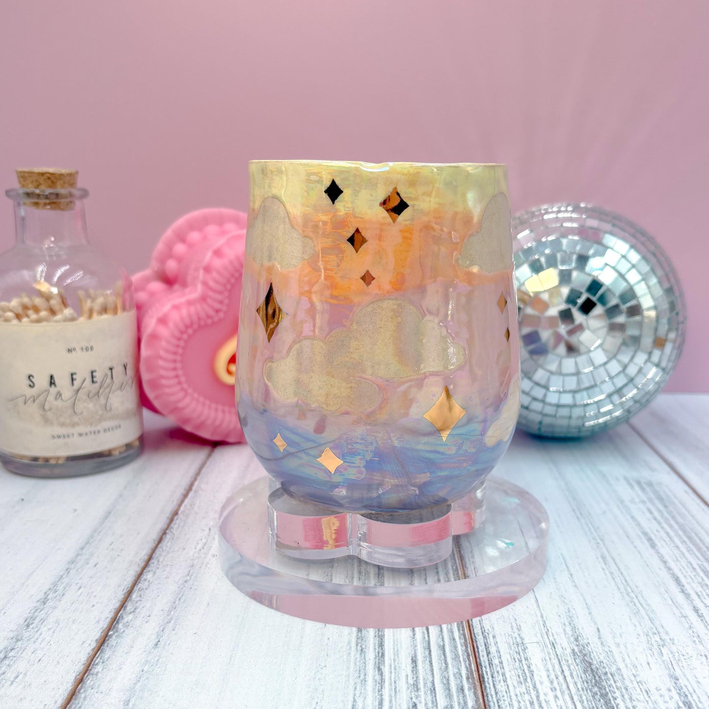 Gold Rainbow Sunset Ceramic Mug
