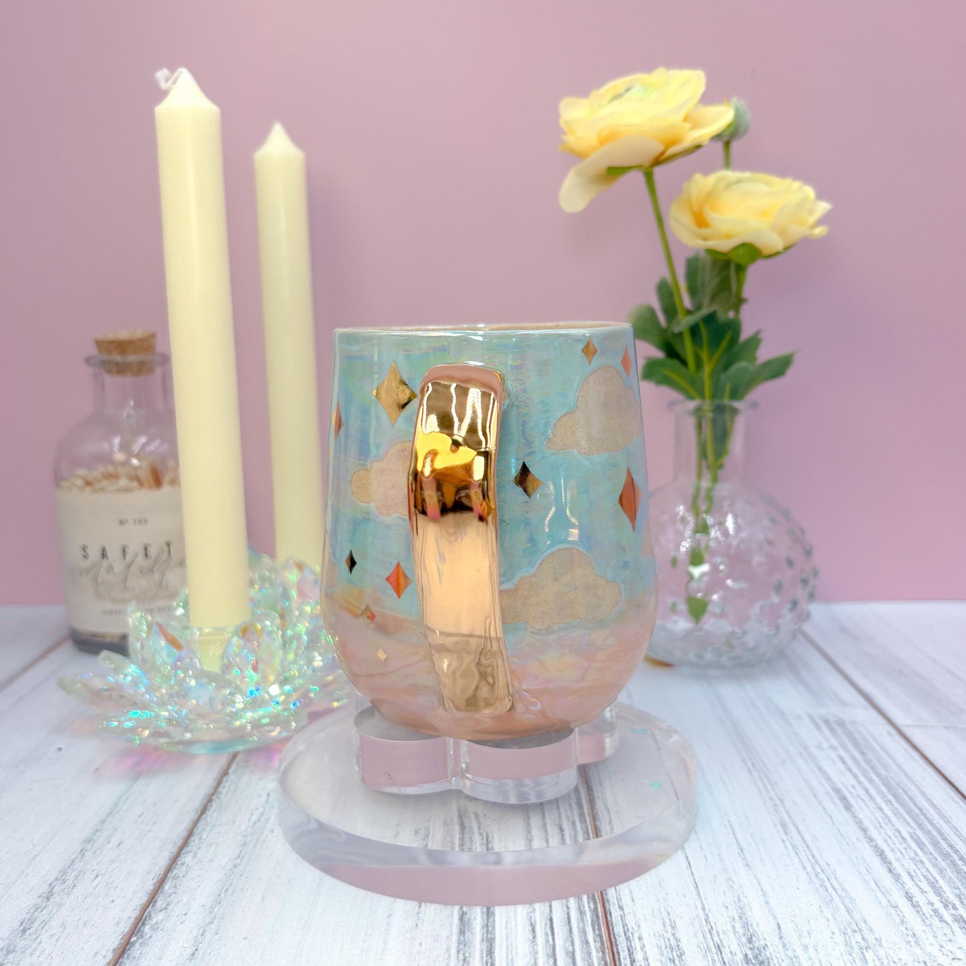 Gold Blue Sunset Ceramic Mug