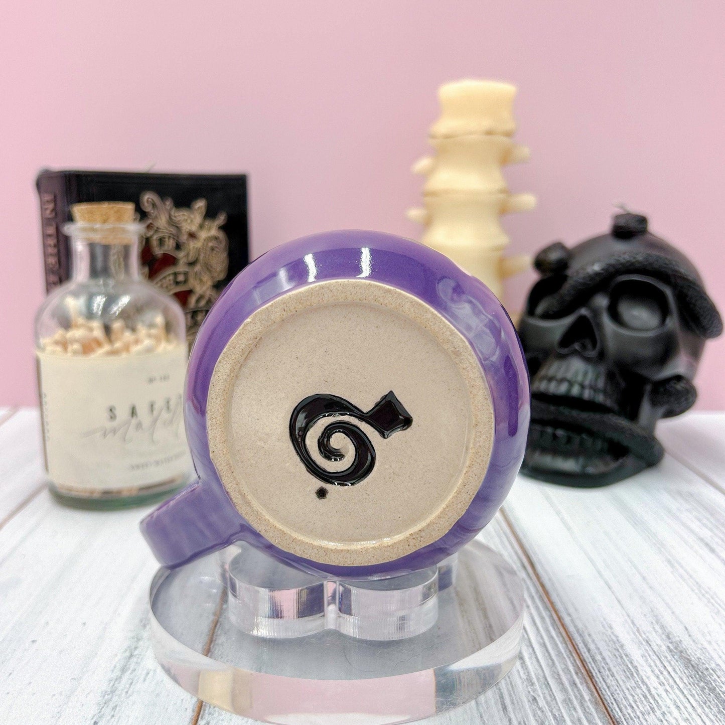 Dark Purple Ghost Ceramic Mug