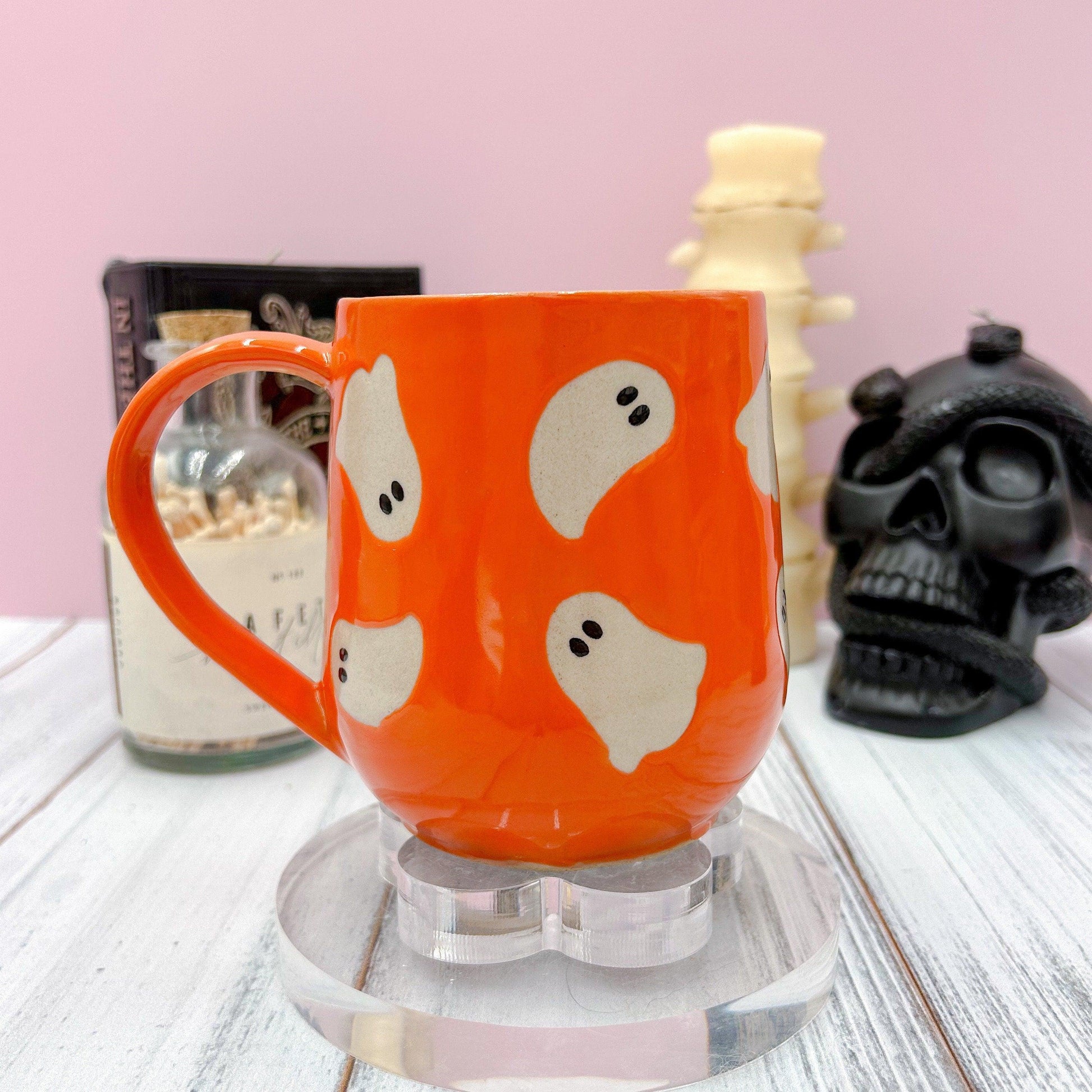 Orange Ghost Ceramic Mug