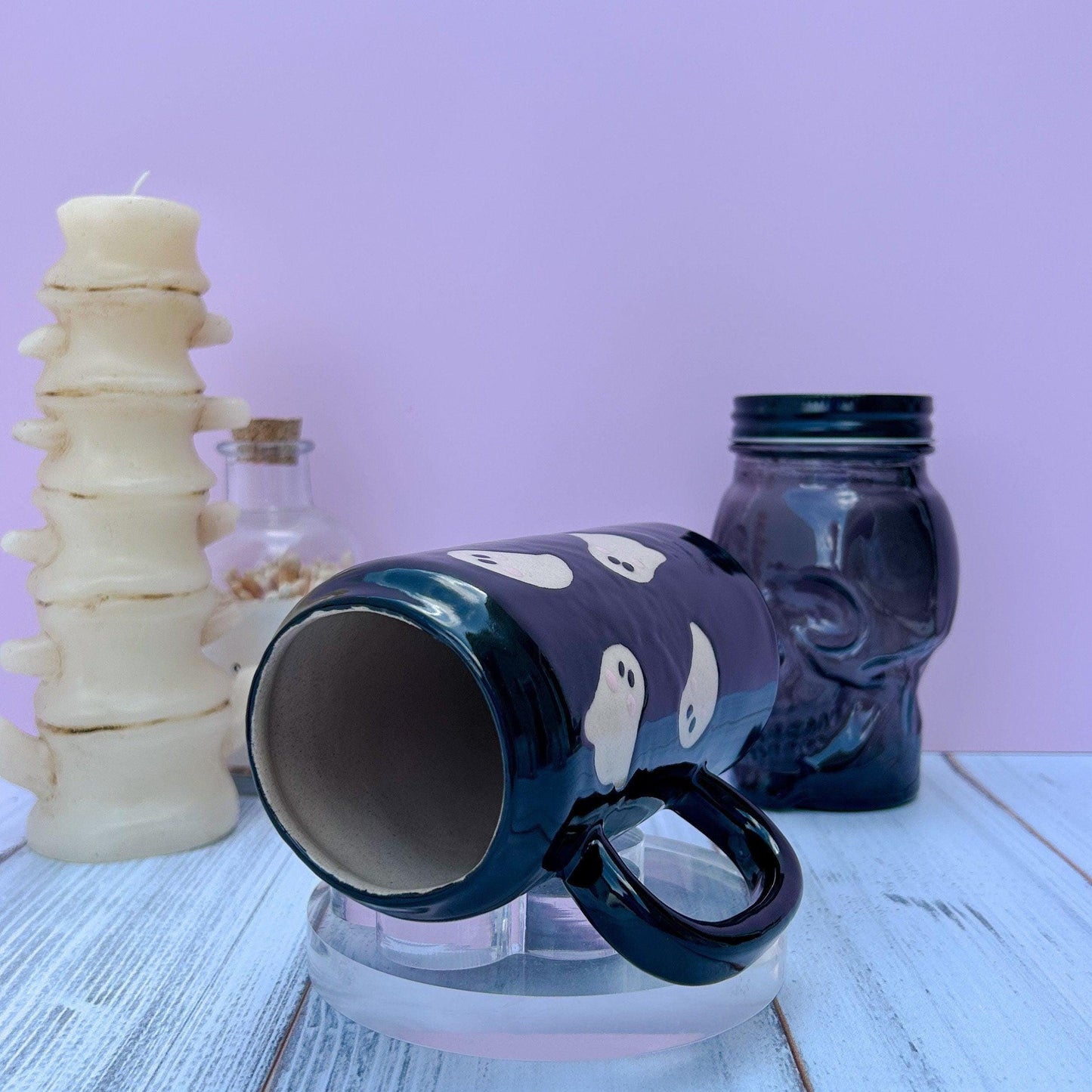 Black Ghost Tumbler Ceramic Mug