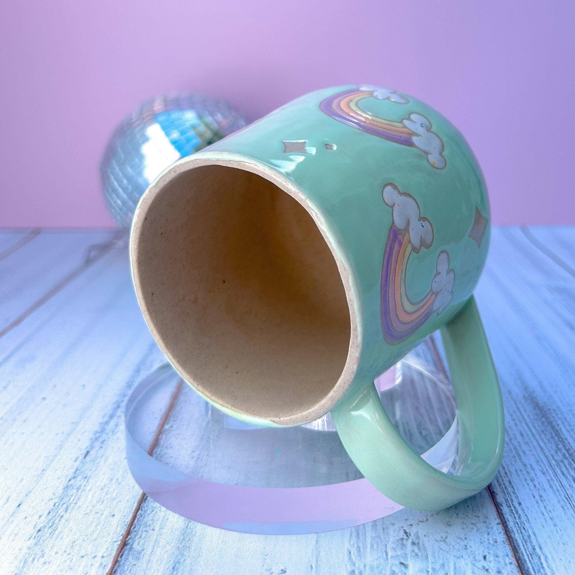Aqua Rainbow 16 Ounce Ceramic Mug