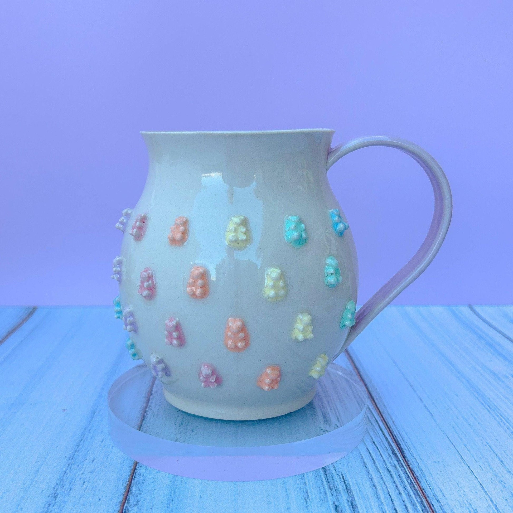 Pastel Rainbow Gummy Bear 20 Ounce Ceramic Mug