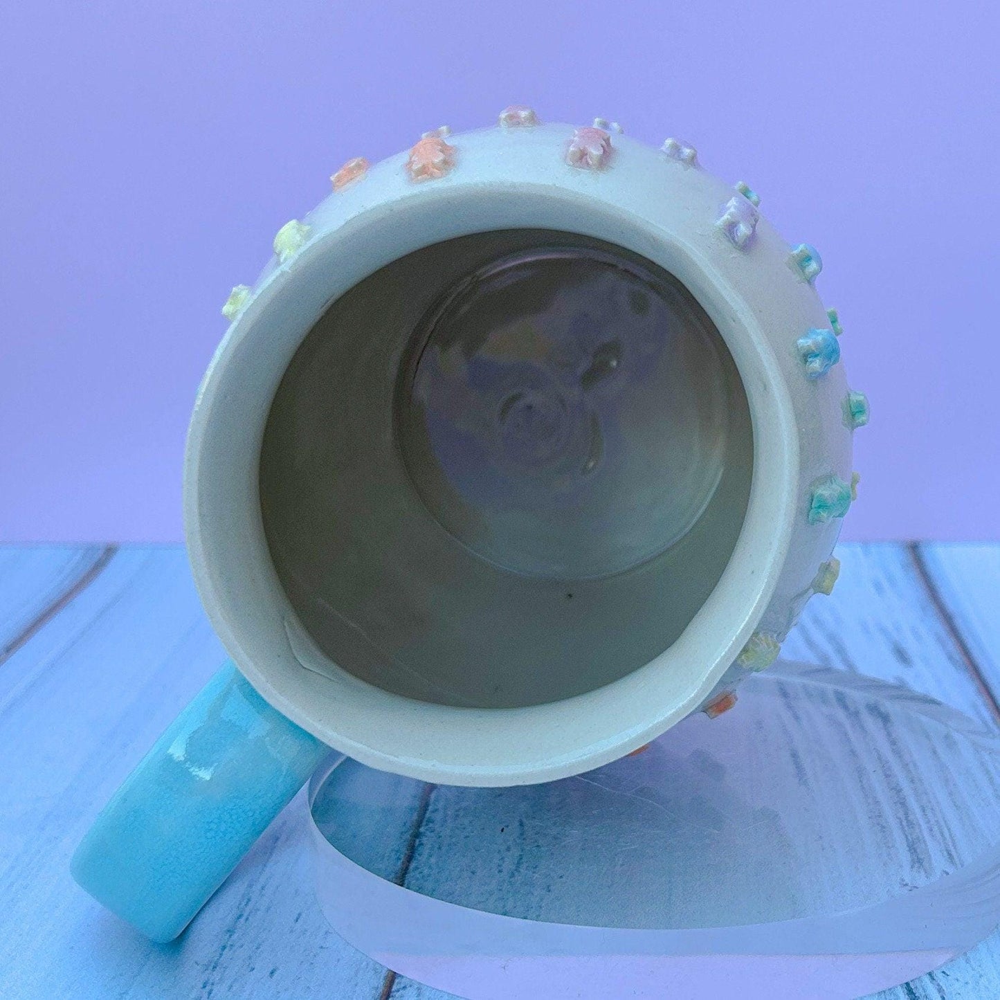 Pastel Rainbow Bunny Spring Ceramic Mug