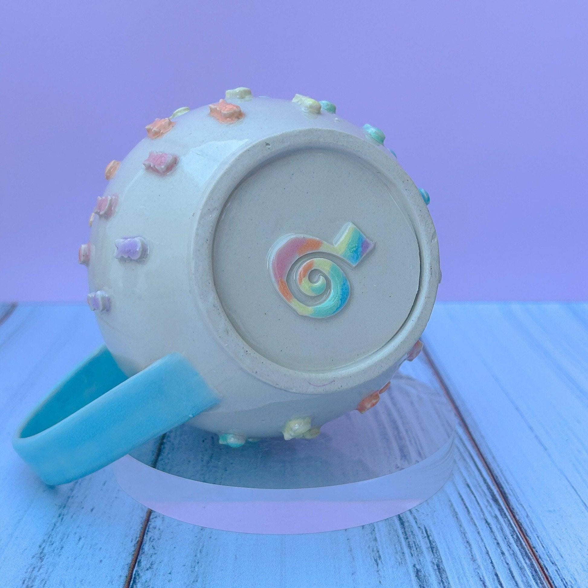 Pastel Rainbow Bunny Spring Ceramic Mug