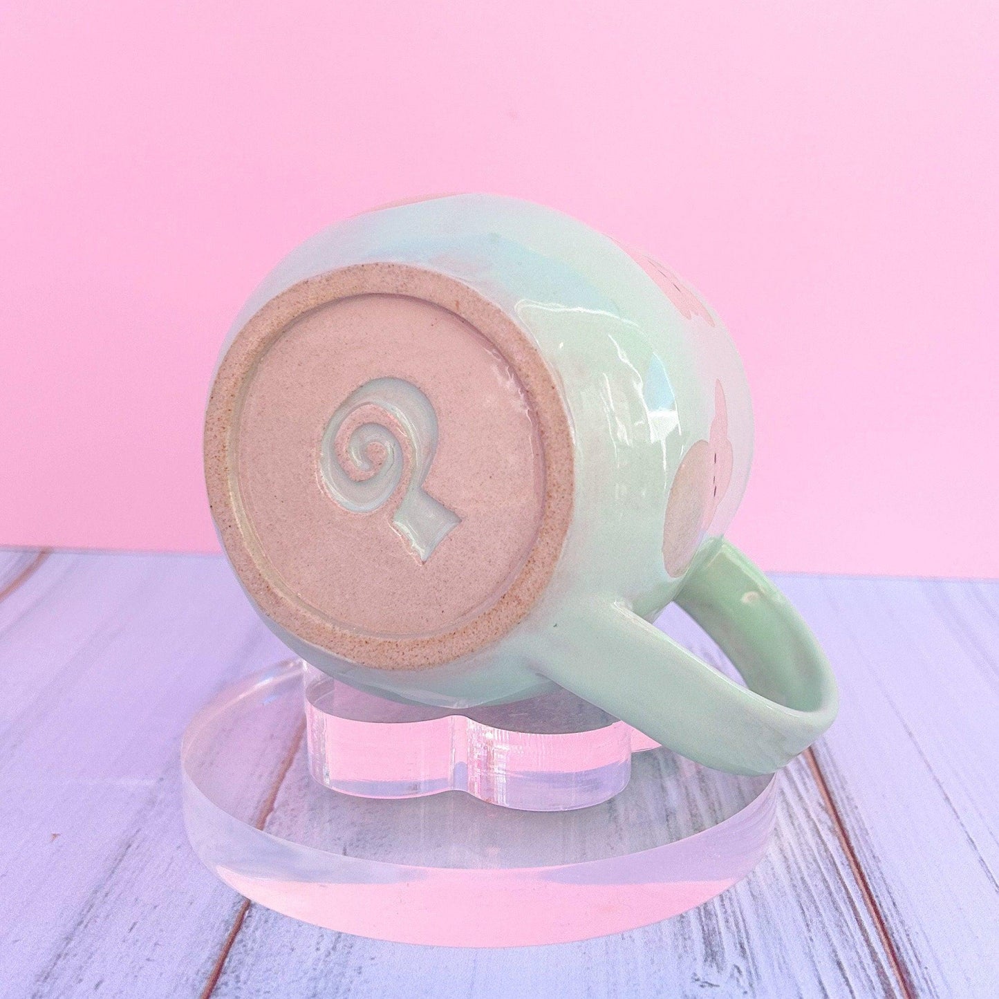 Aqua Bunny Spring Ceramic Mug