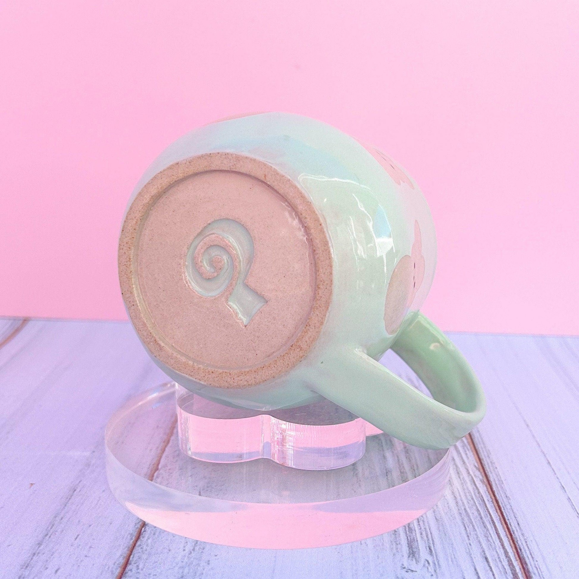 Aqua Bunny Spring Ceramic Mug