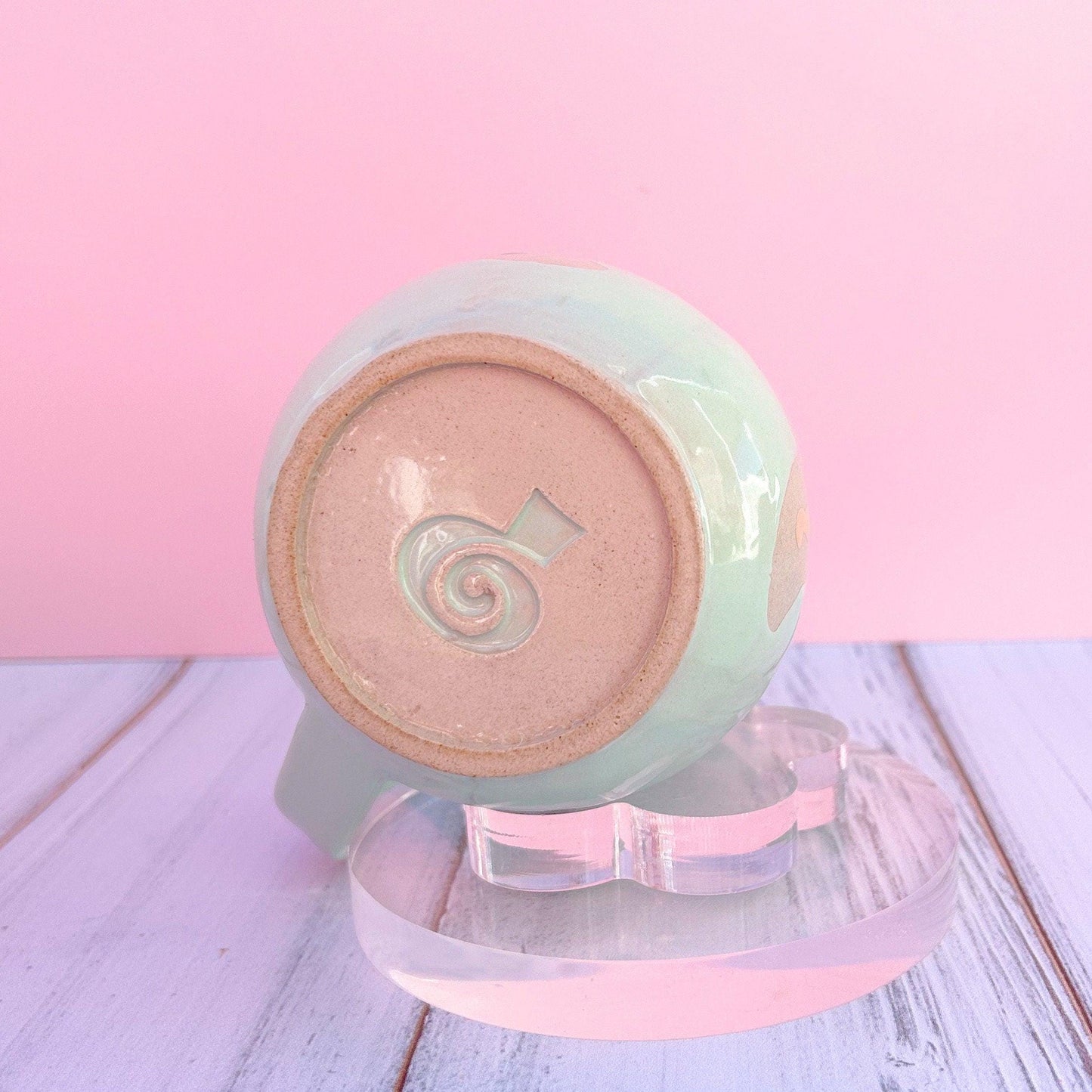 Aqua Ghost Bunny Spring Ceramic Mug