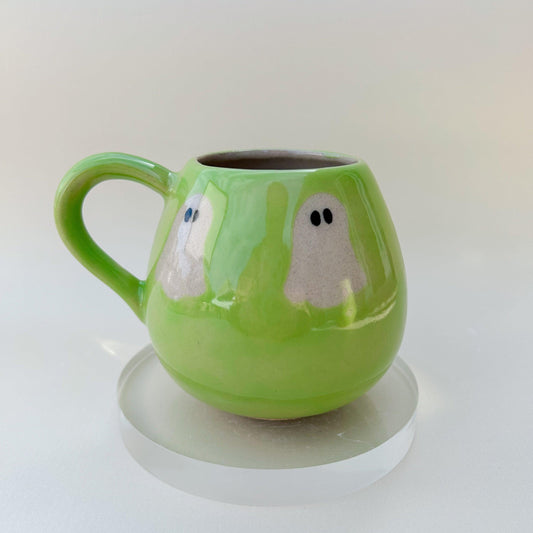 Green Ghost 12 Ounce Ceramic Mug