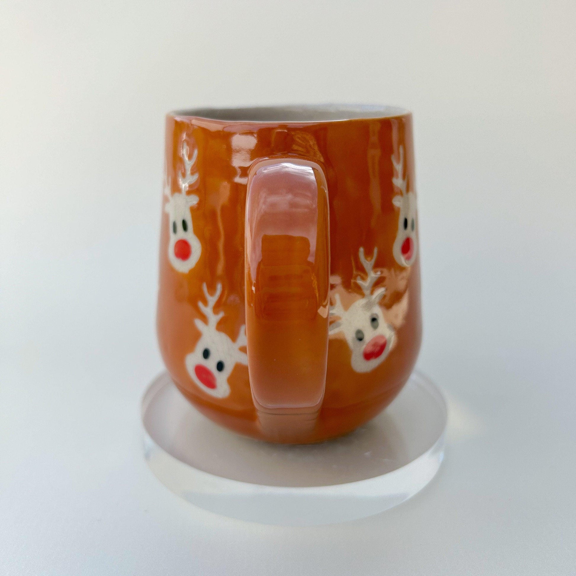 Brown Reindeer 16 Ounce Ceramic Mug