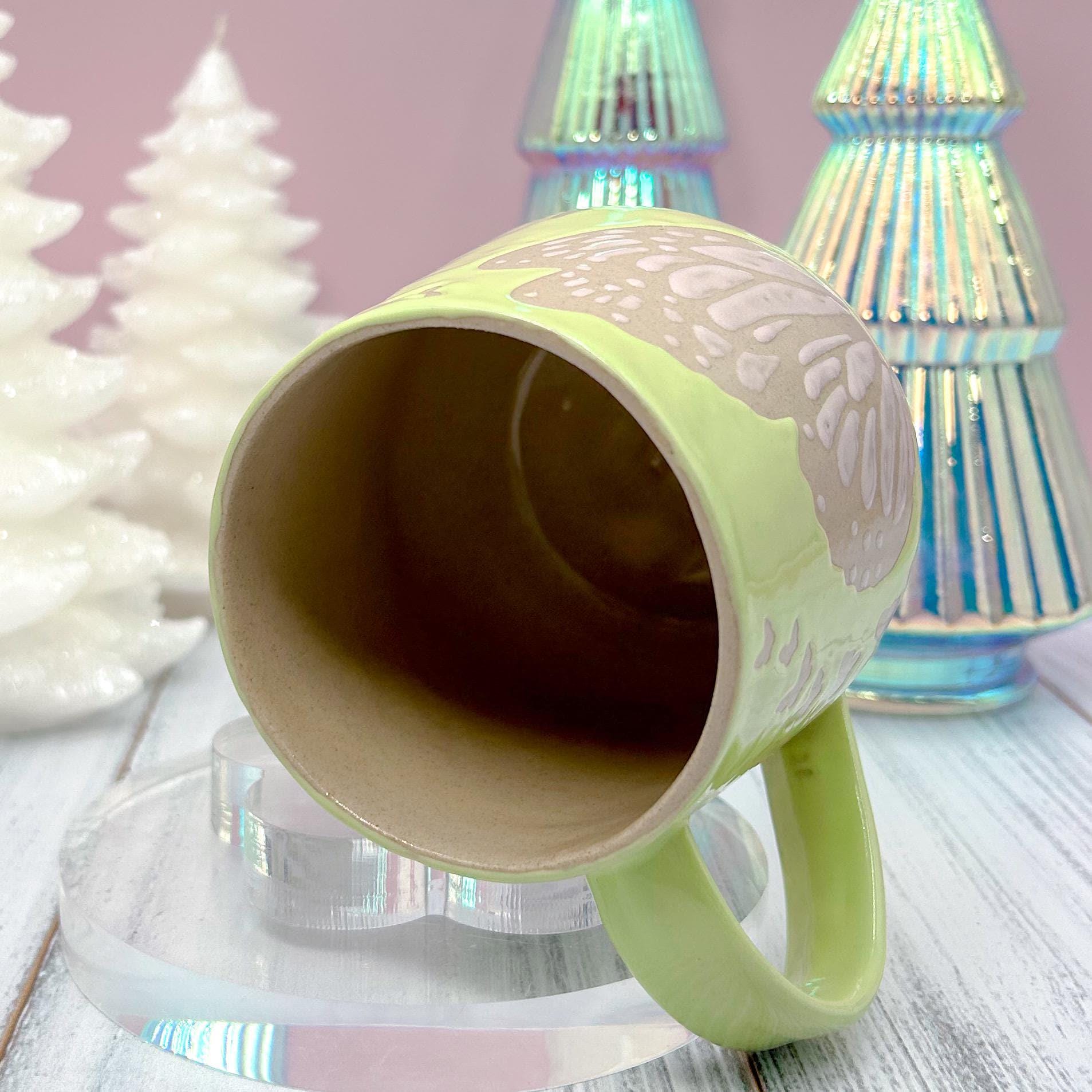 Light Green Butterfly Ceramic Mug
