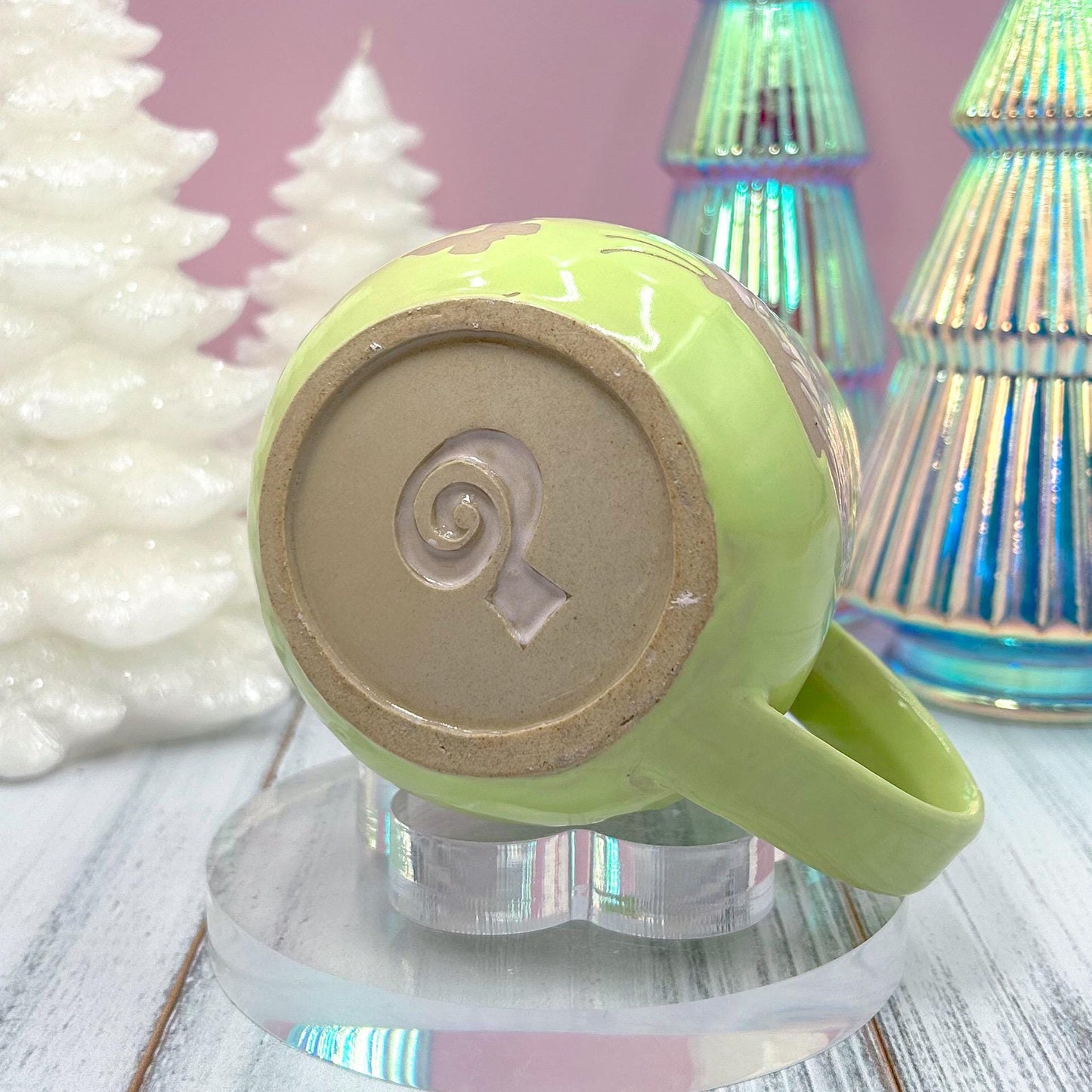 Light Green Butterfly Ceramic Mug