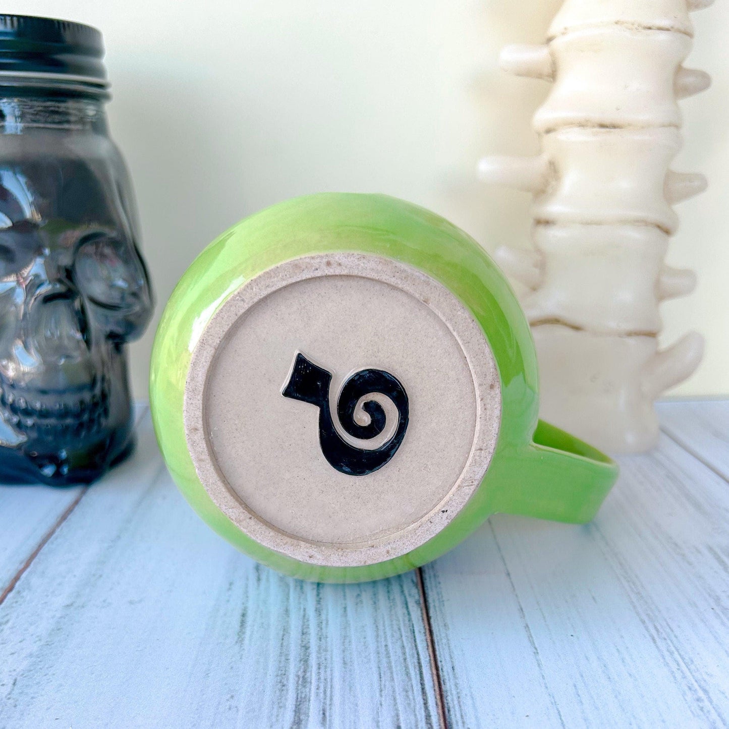 Green Ghost 16 Ounce Ceramic Mug