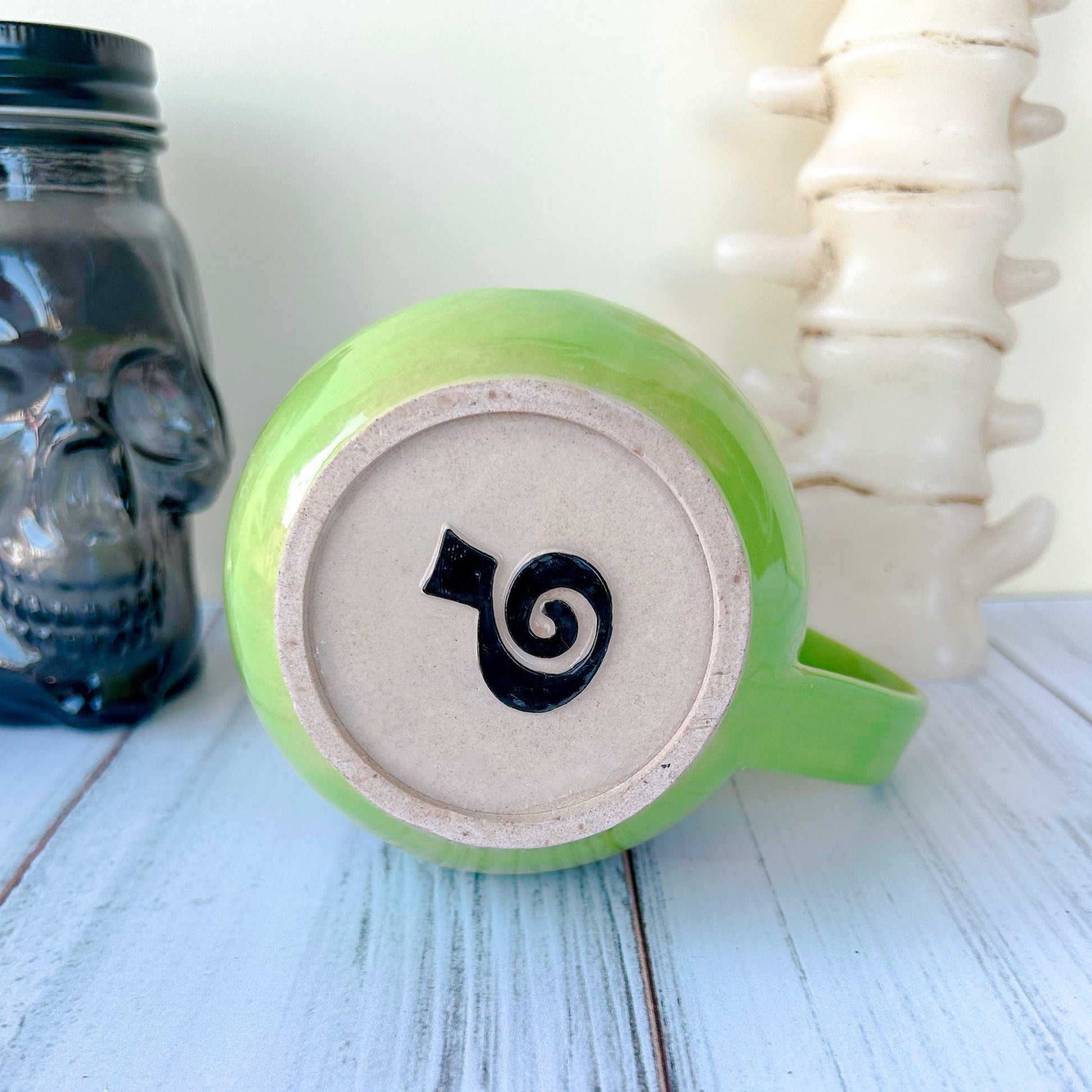 Green Ghost 16 Ounce Ceramic Mug