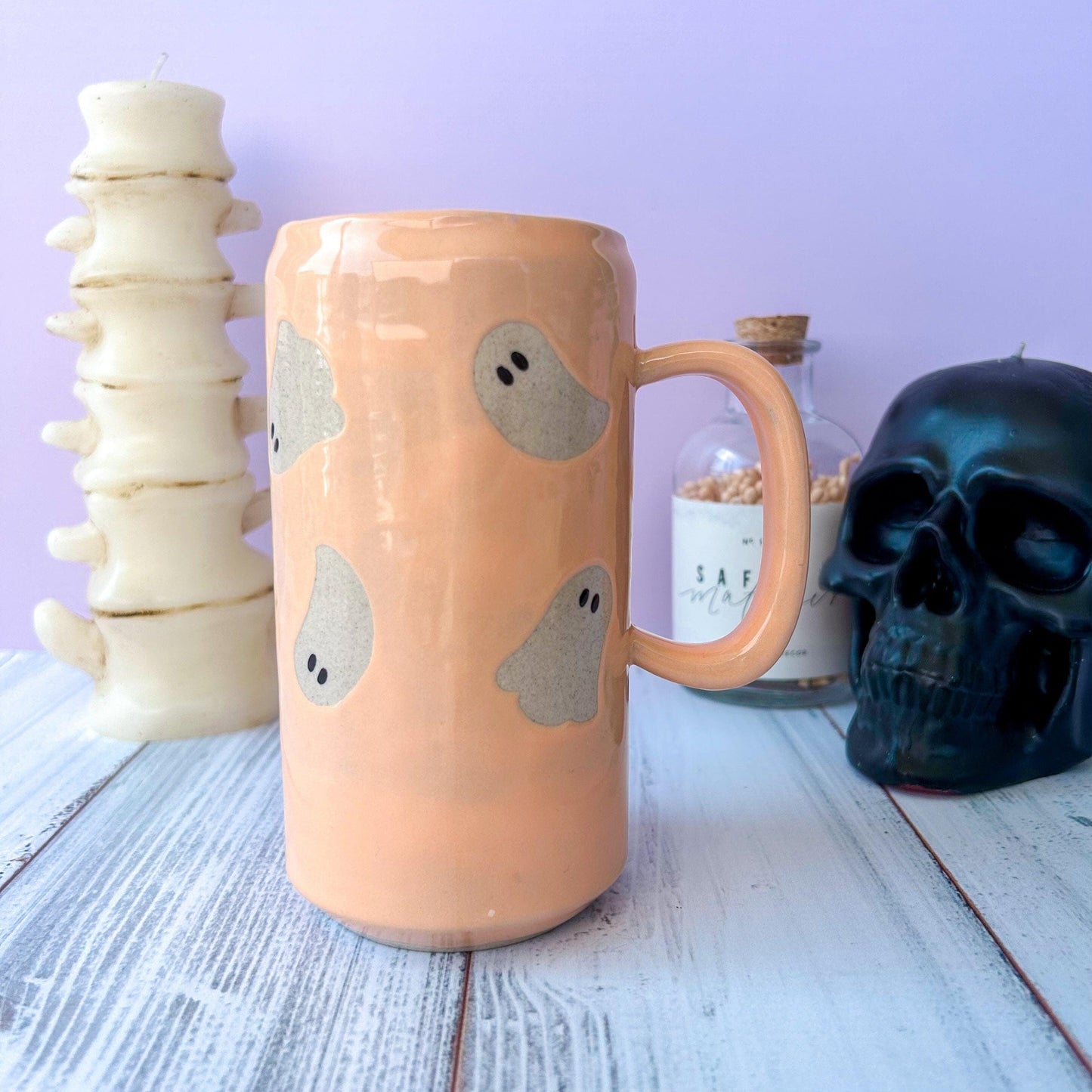 Peach Ghost Tumbler Ceramic Mug