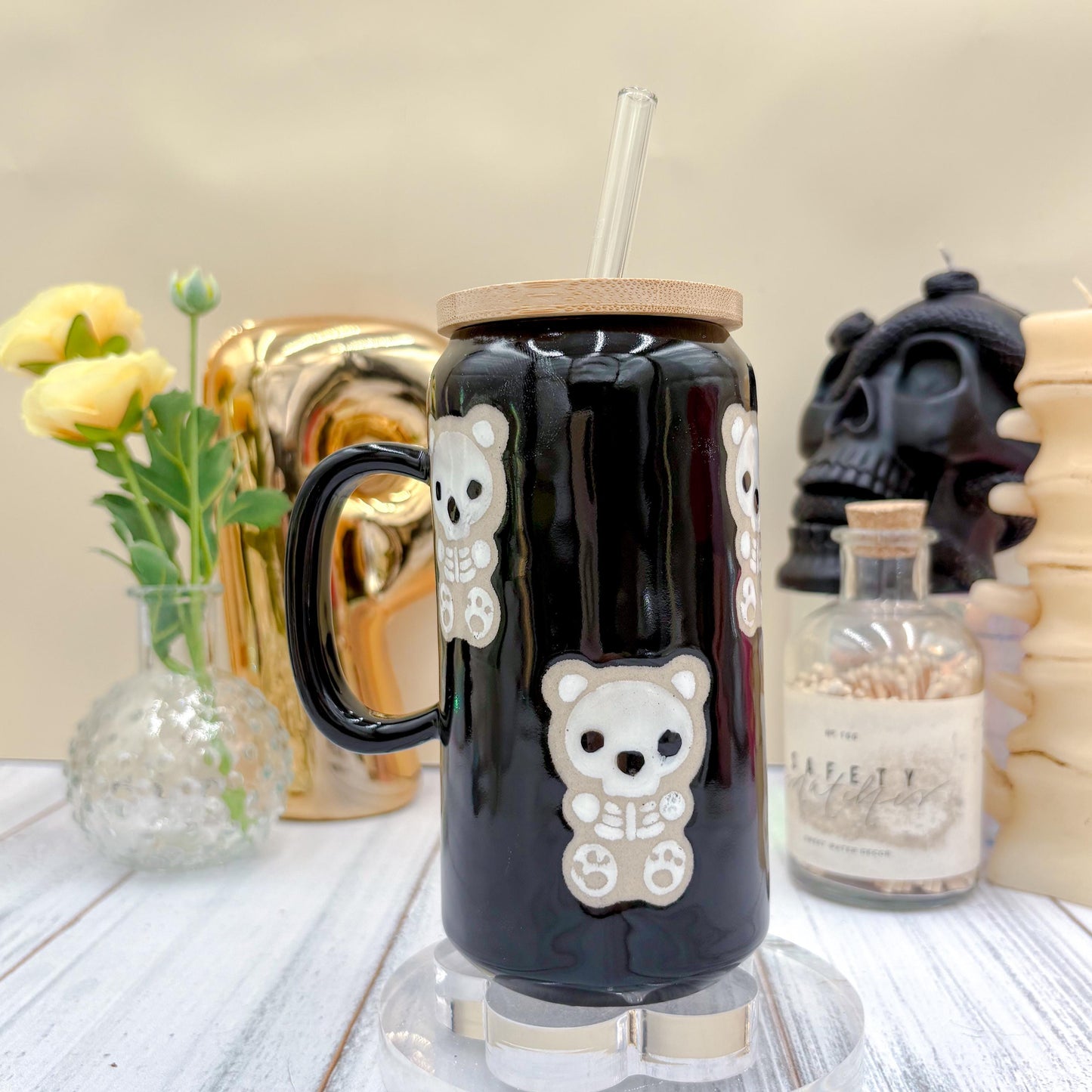 Black Gummy Bear Ceramic Tumbler Mug