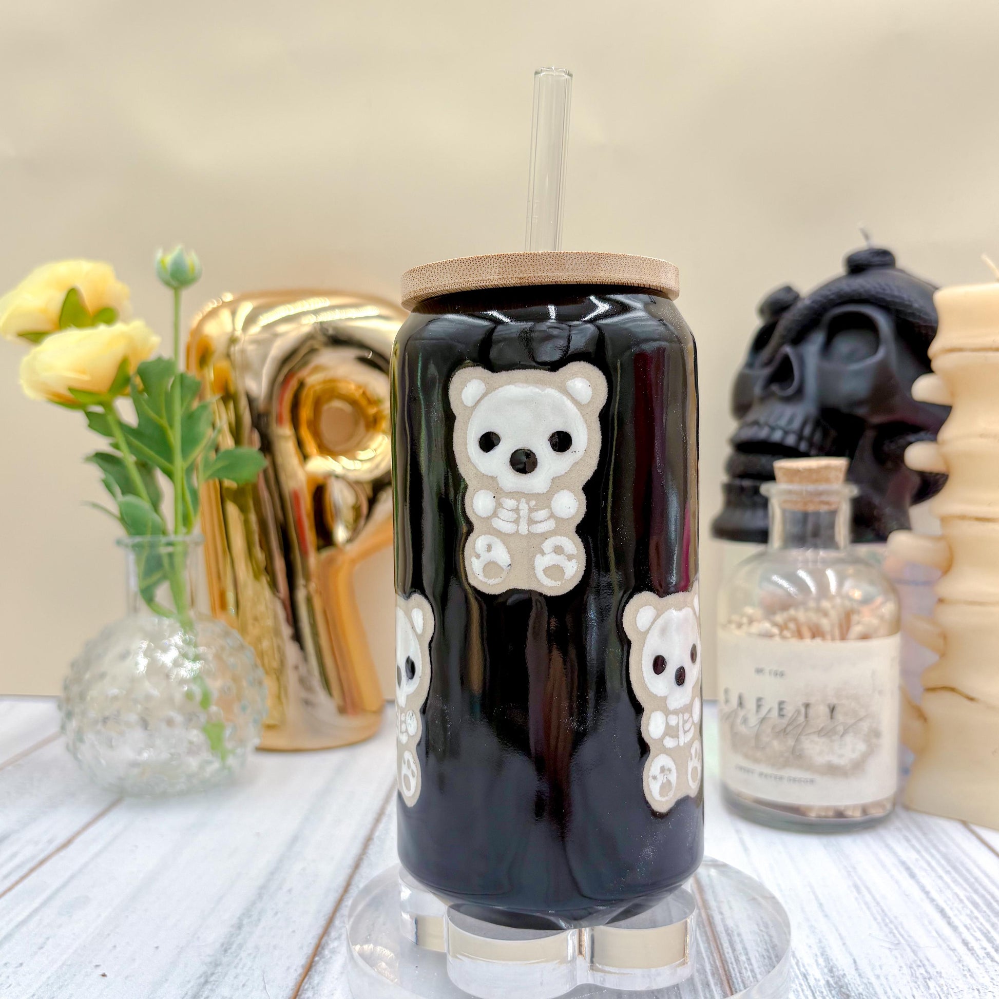 Black Gummy Bear Ceramic Tumbler Mug