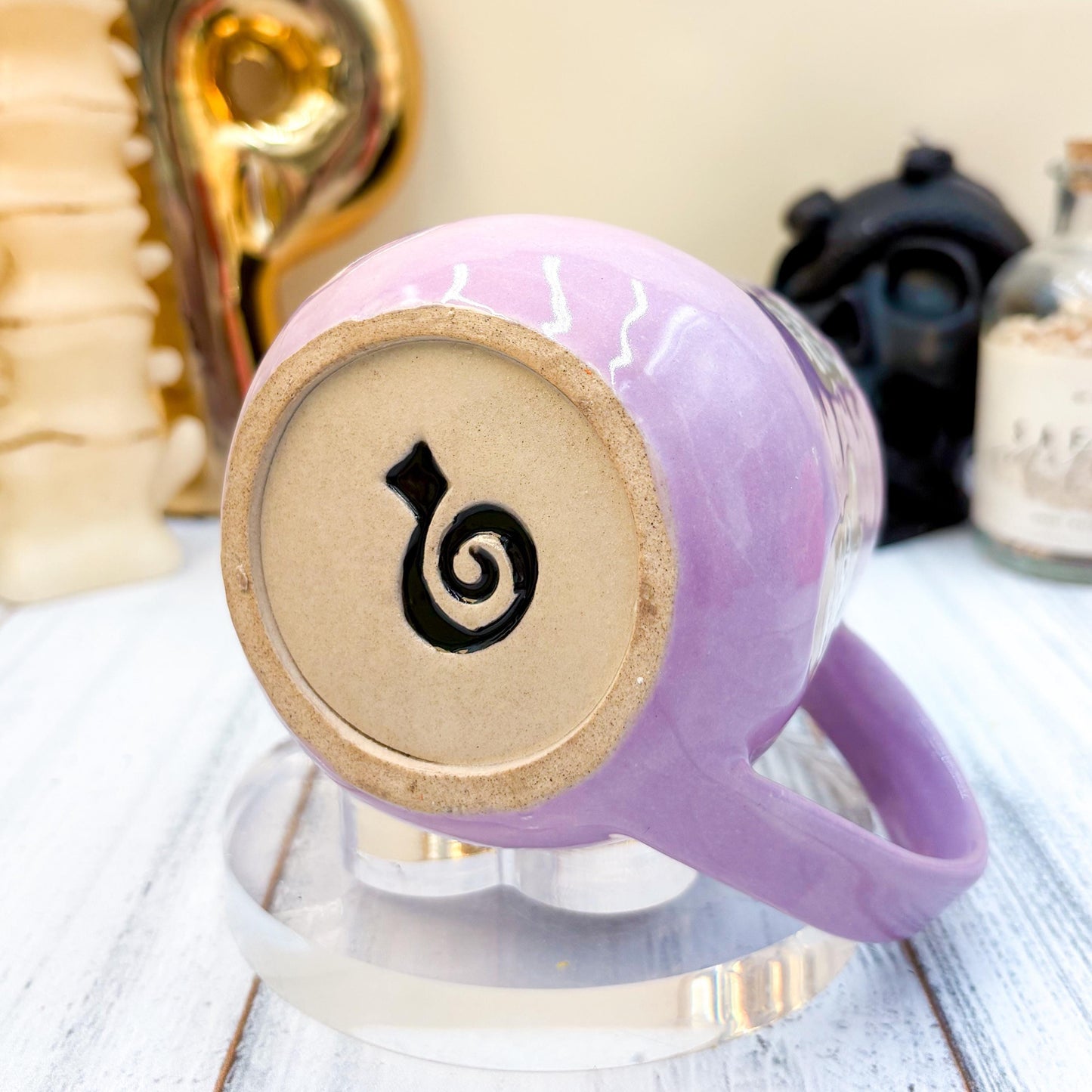 Purple Seleton Bunny Spring Ceramic Mug