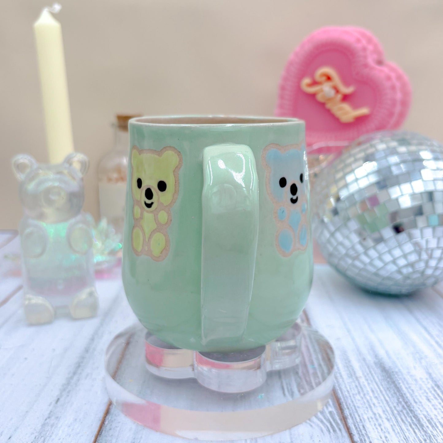 Aqua Gummy Bear Ceramic Mug
