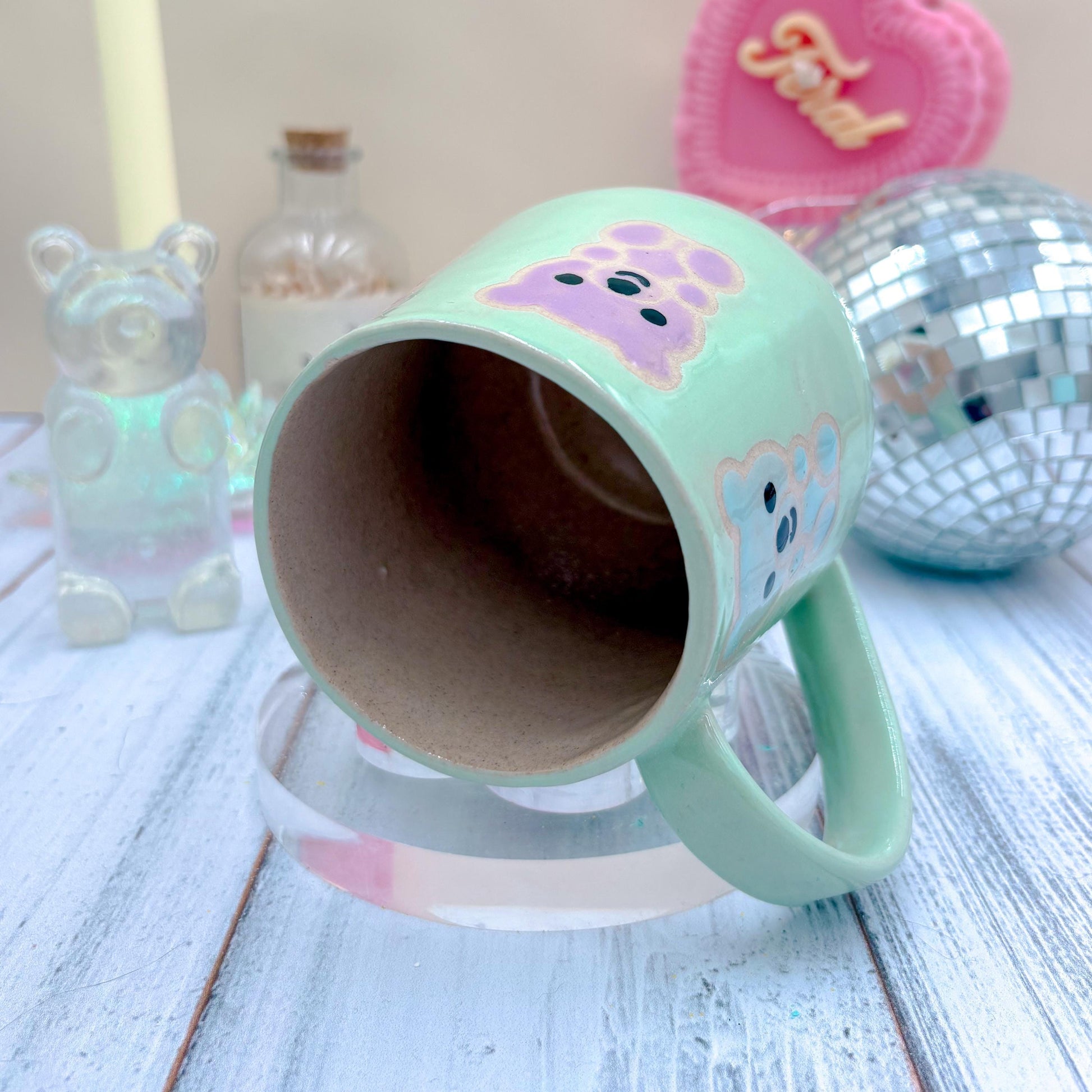 Aqua Gummy Bear Ceramic Mug
