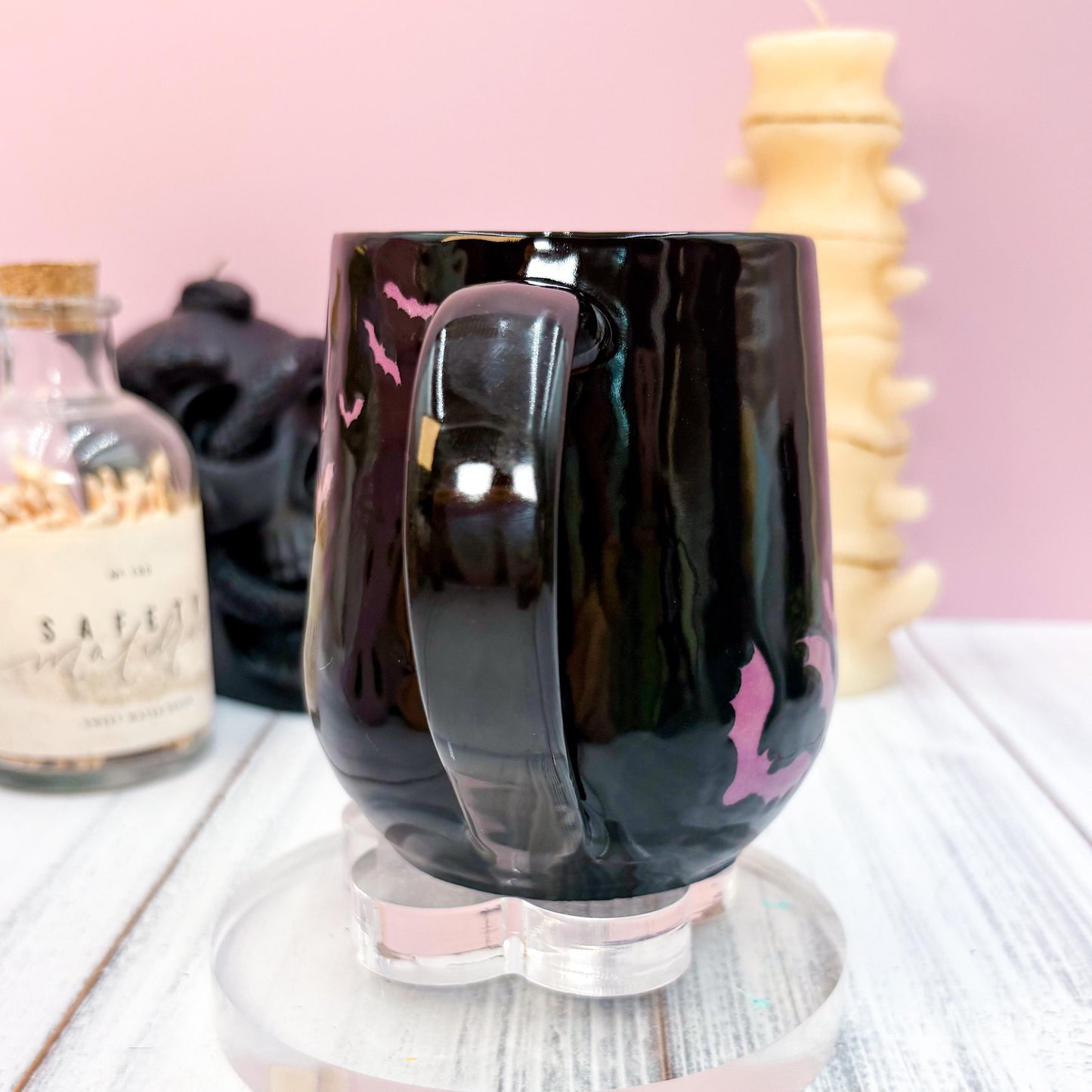 Purple and Black Bat Ceramic Mug